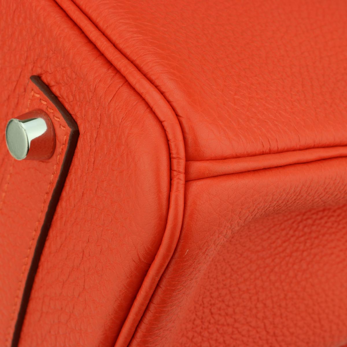 Hermès Birkin Bag 35cm Capucine Togo Leather Palladium Hardware Stamp Q 2013 For Sale 5
