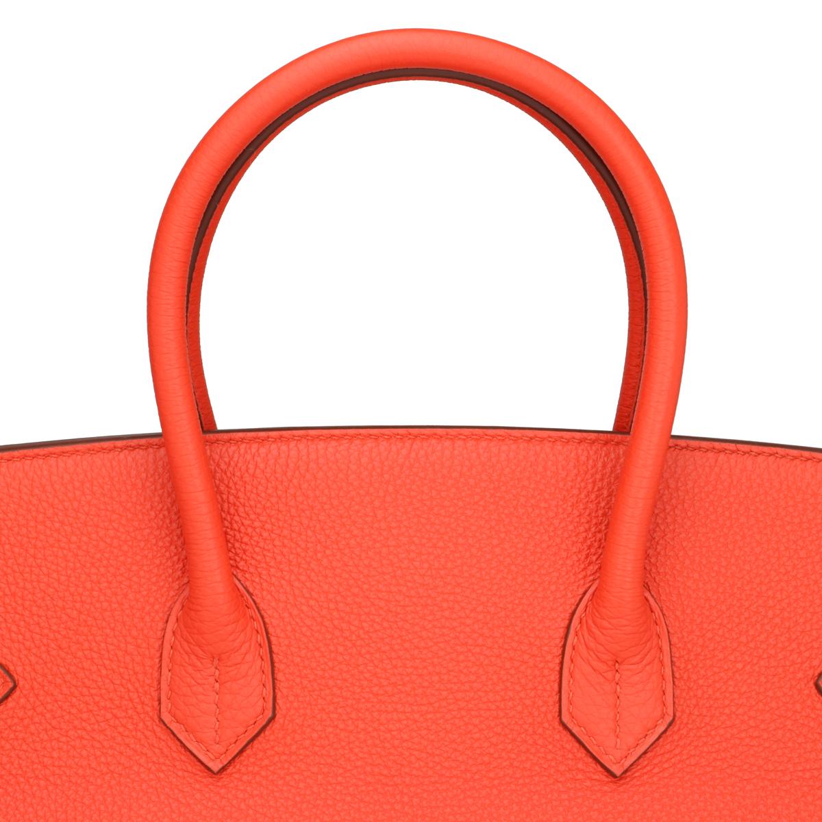 Hermès Birkin Bag 35cm Capucine Togo Leather Palladium Hardware Stamp Q 2013 For Sale 8