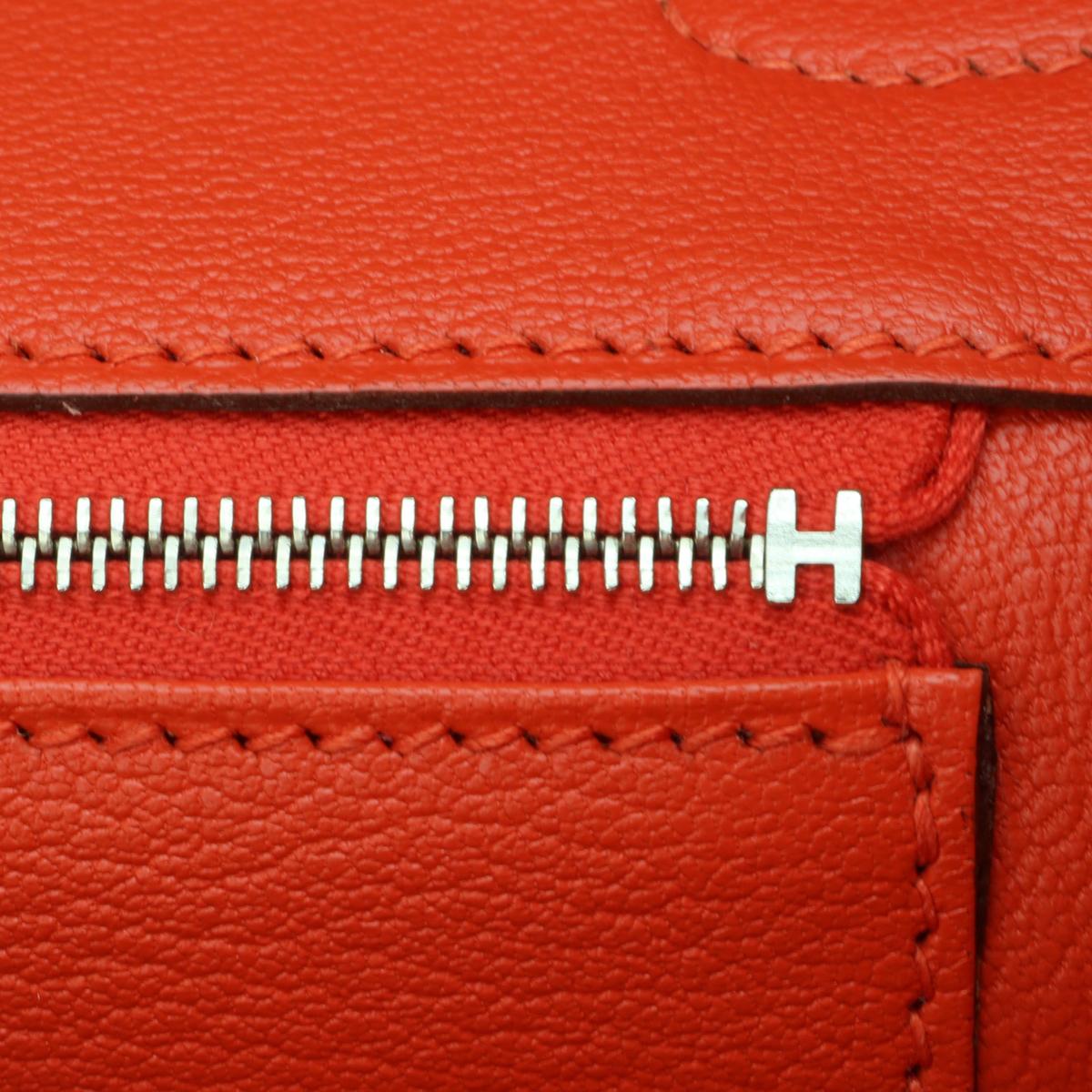 Hermès Birkin Bag 35cm Capucine Togo Leather Palladium Hardware Stamp Q 2013 For Sale 13