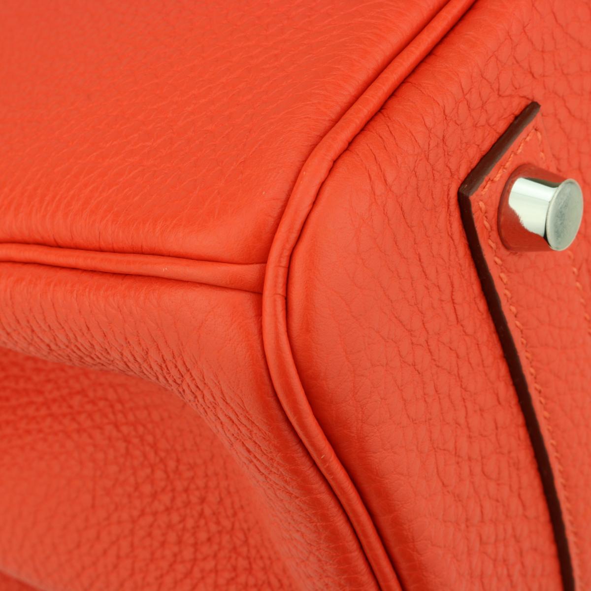 Hermès Birkin Bag 35cm Capucine Togo Leather Palladium Hardware Stamp Q 2013 For Sale 2