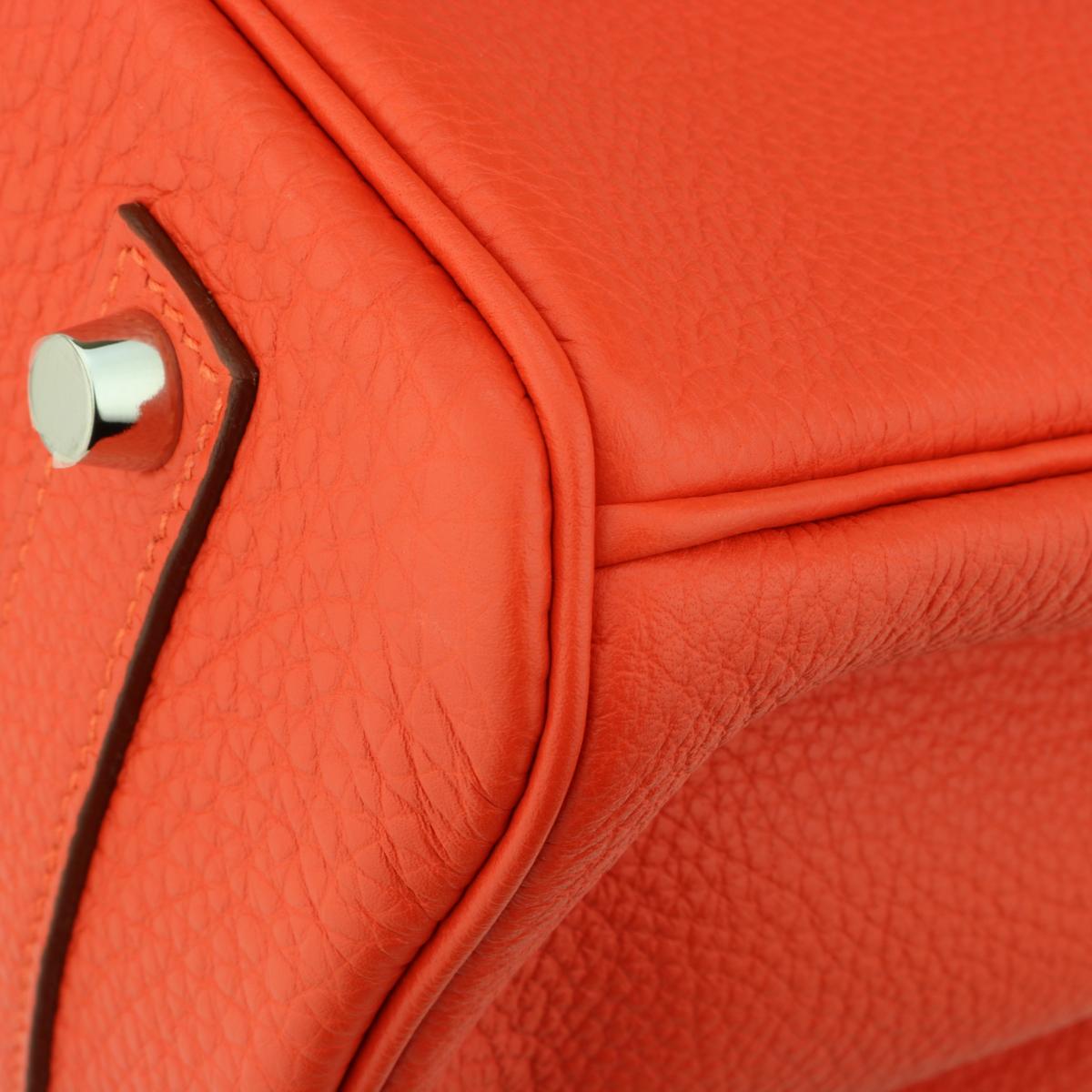 Hermès Birkin Bag 35cm Capucine Togo Leather Palladium Hardware Stamp Q 2013 For Sale 3