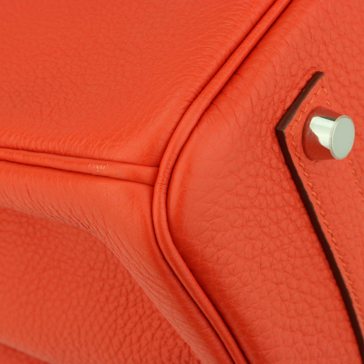 Hermès Birkin Bag 35cm Capucine Togo Leather Palladium Hardware Stamp Q 2013 For Sale 4