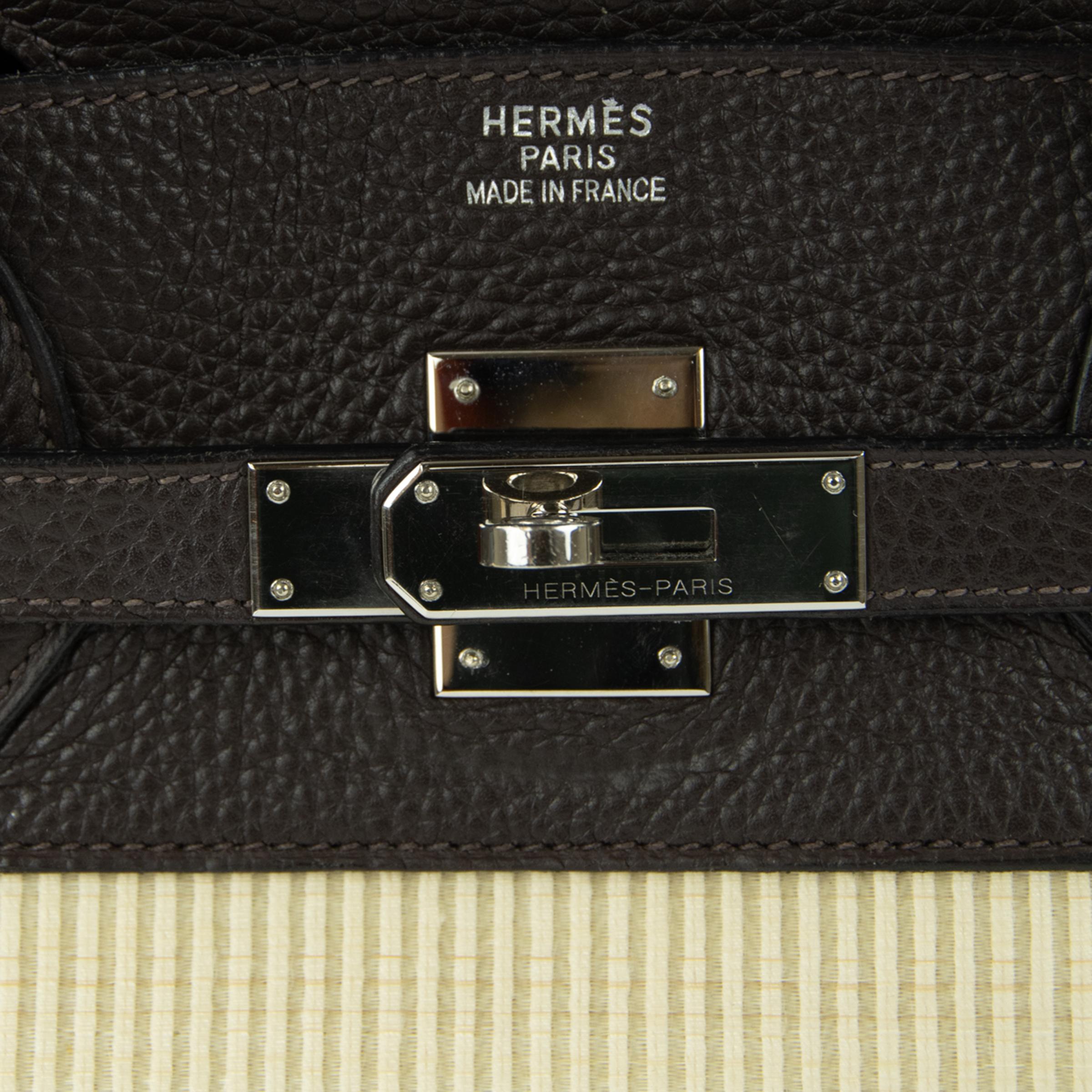 Hermes Birkin Bag 35cm Chocolate Togo Crinolin PHW (Pre Owned) im Angebot 1