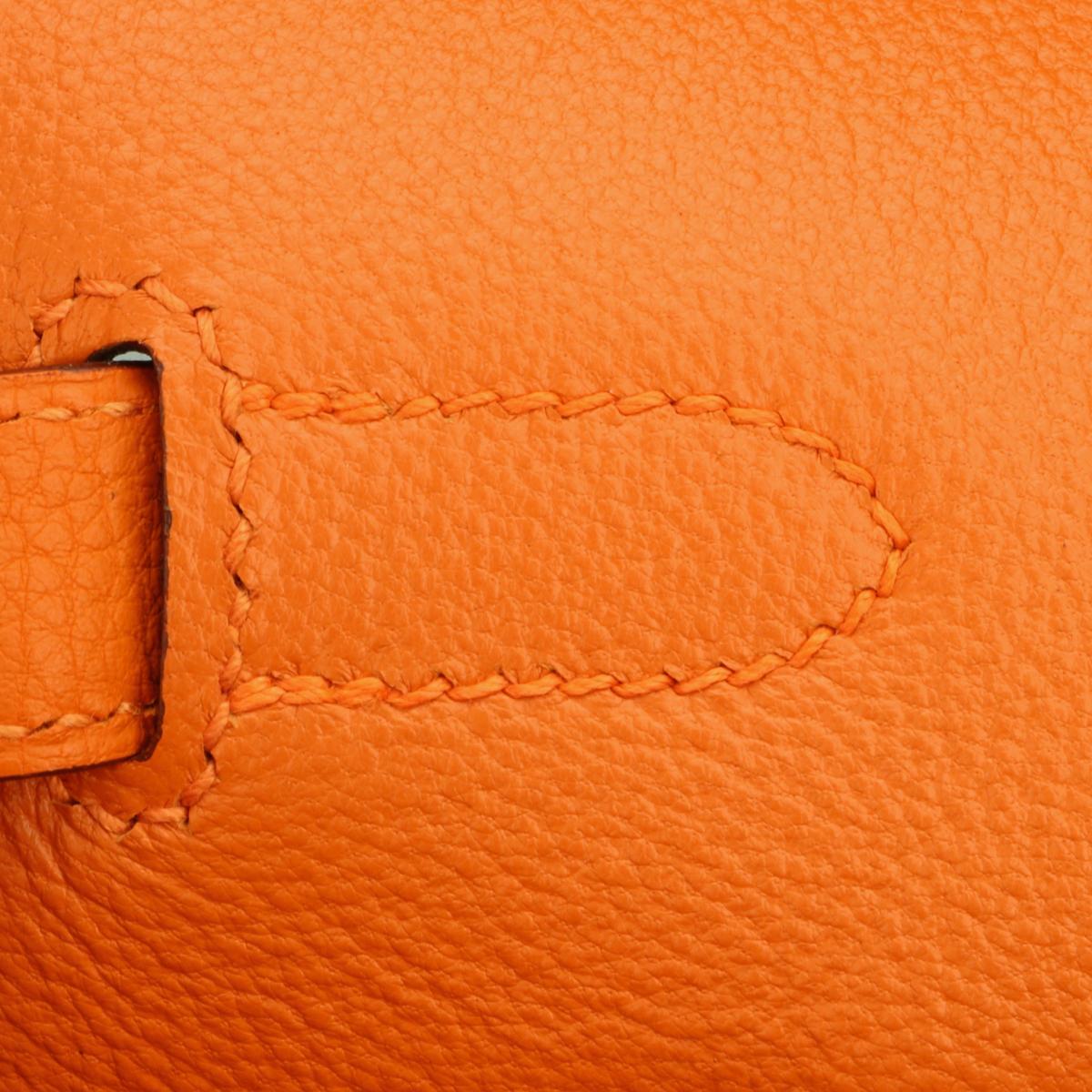 Hermès Birkin Bag 35cm Classic Orange Togo Leather Gold Hardware Stamp M 2009 11