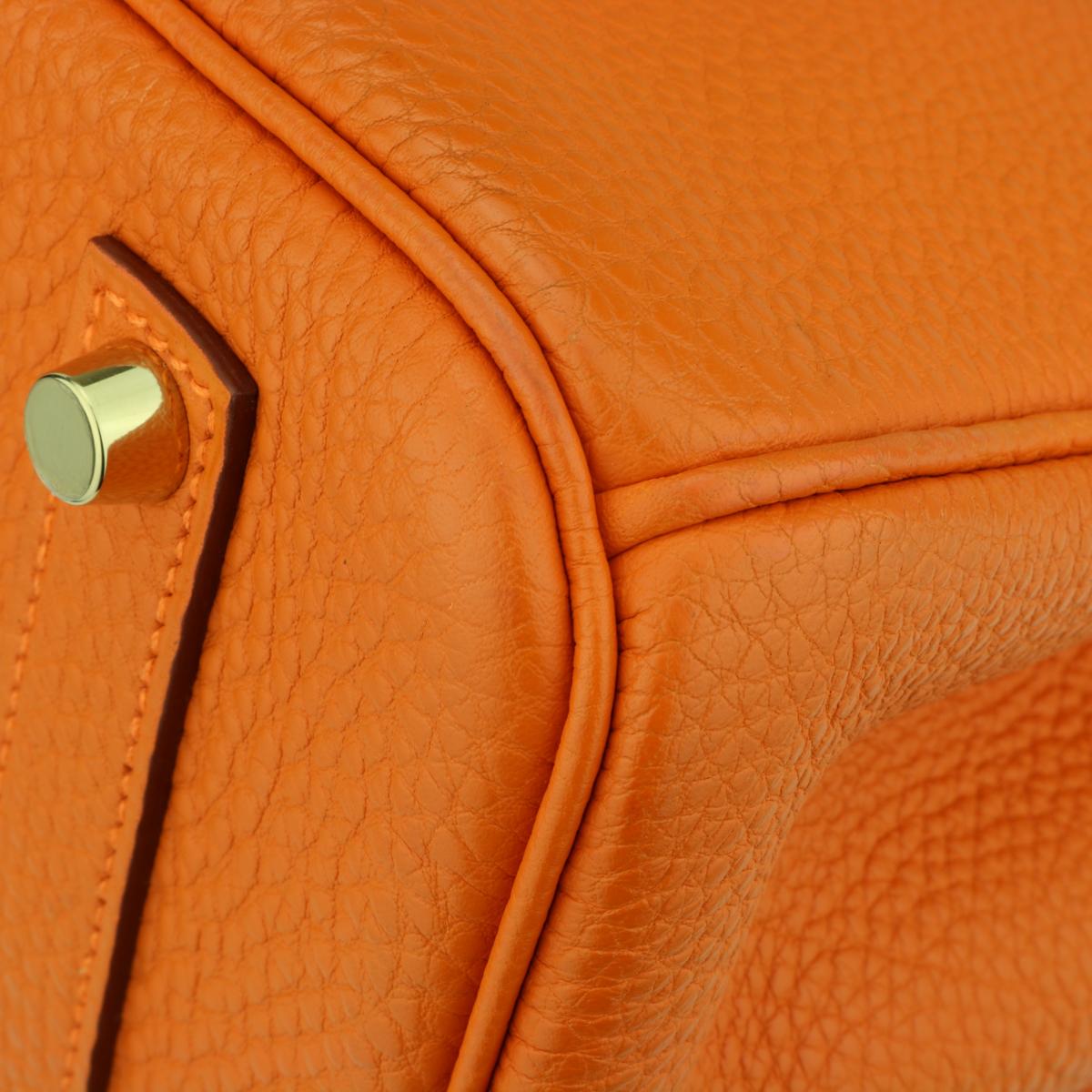 Hermès Birkin Bag 35cm Classic Orange Togo Leather Gold Hardware Stamp M 2009 3