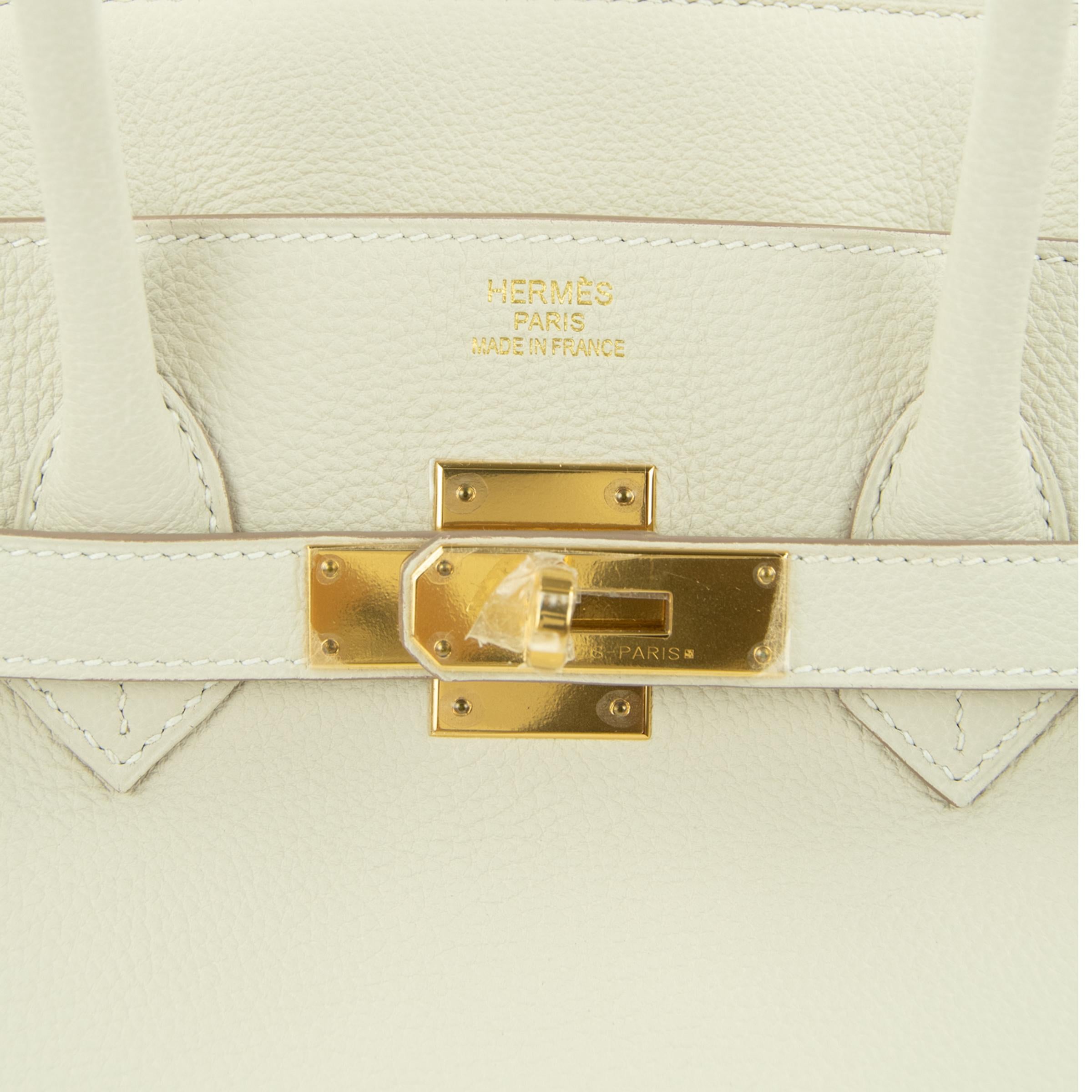 Hermes Birkin Bag 35cm Craie Togo GHW For Sale 4