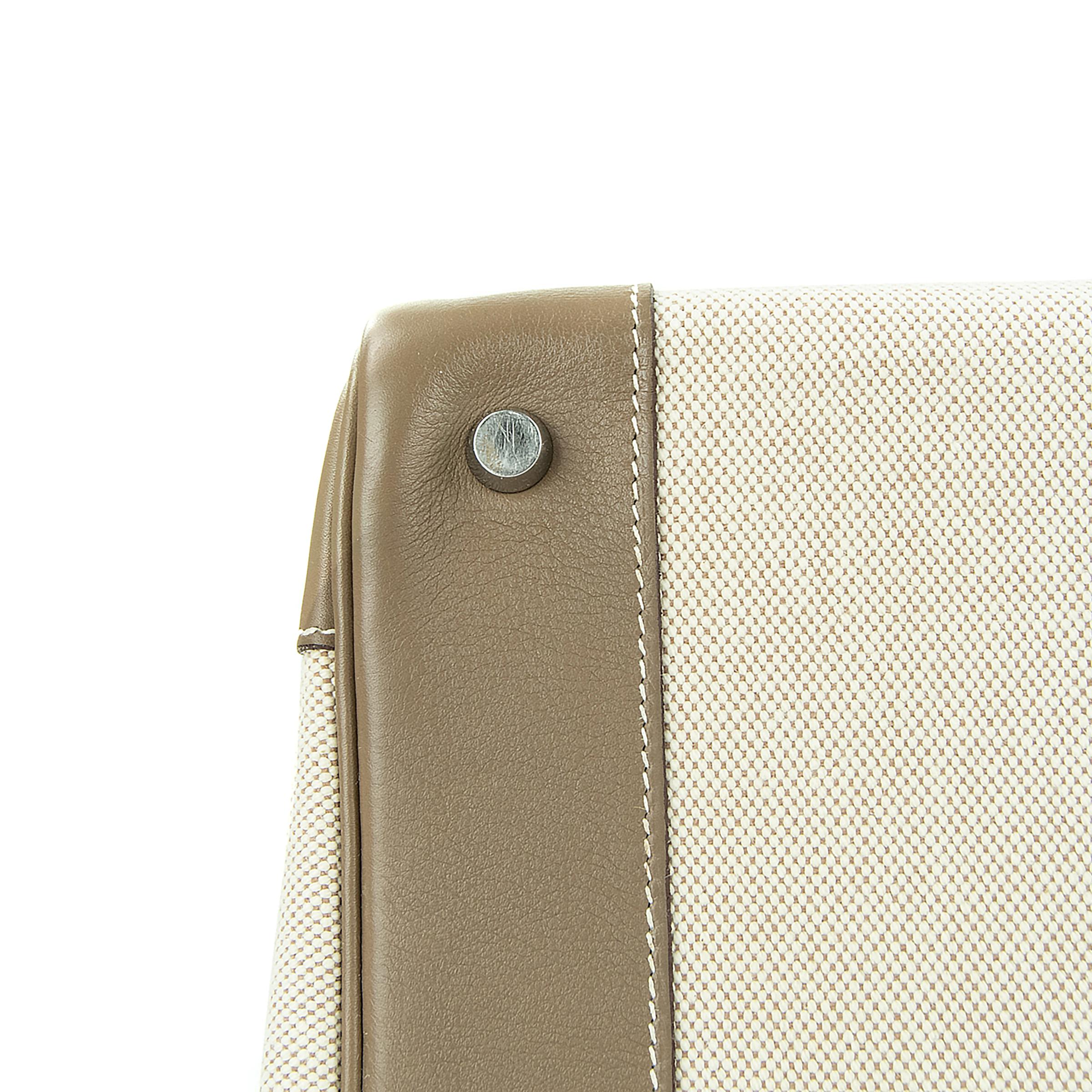 Hermes Birkin Bag 35cm Etoupe Toile Swift PHW (Pre Owned) im Angebot 1
