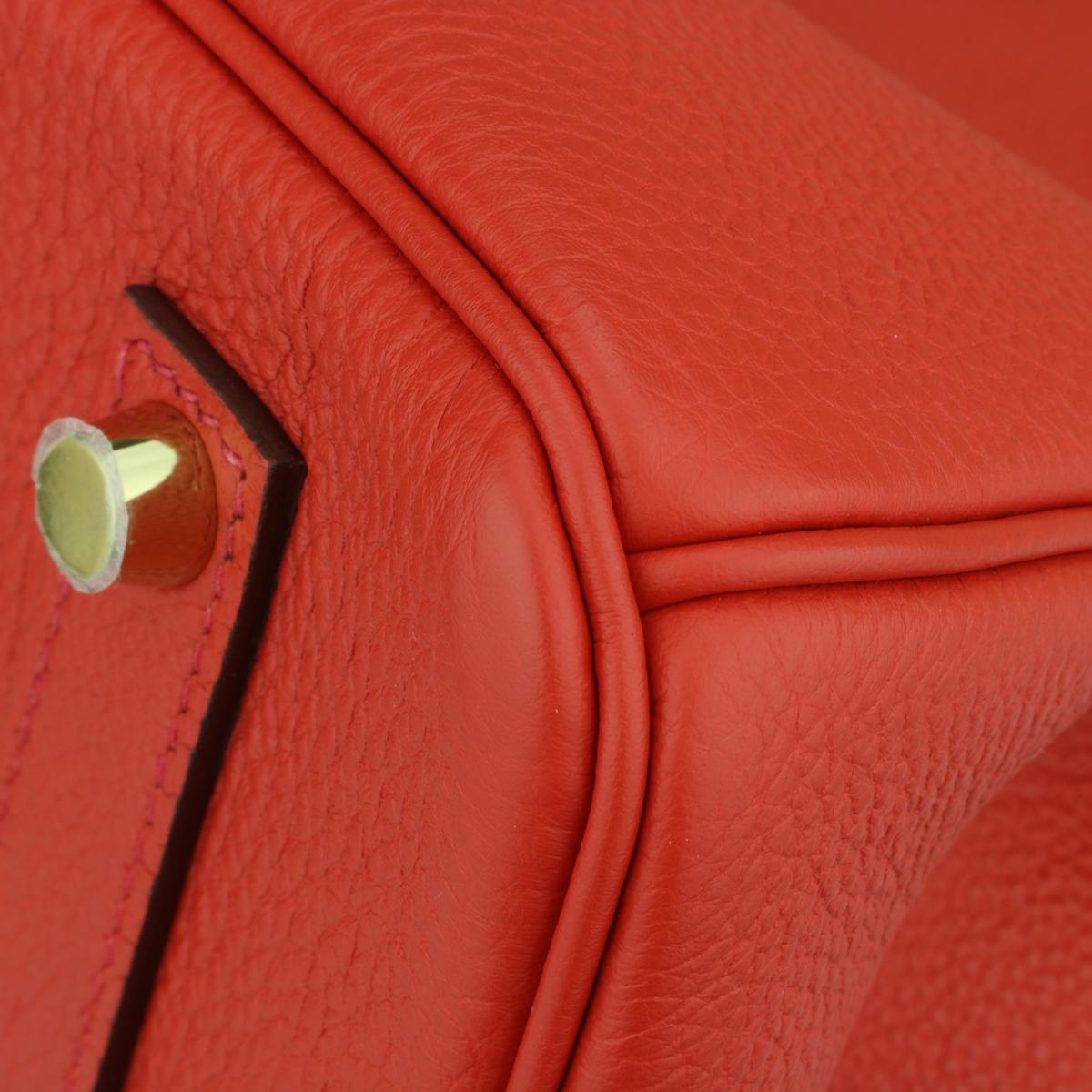 Hermès Birkin Bag 35cm Geranium Togo Leather with Gold Hardware Stamp A 2017 5