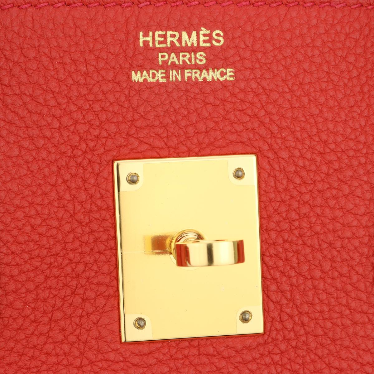 Hermès Birkin Bag 35cm Geranium Togo Leather with Gold Hardware Stamp A 2017 6