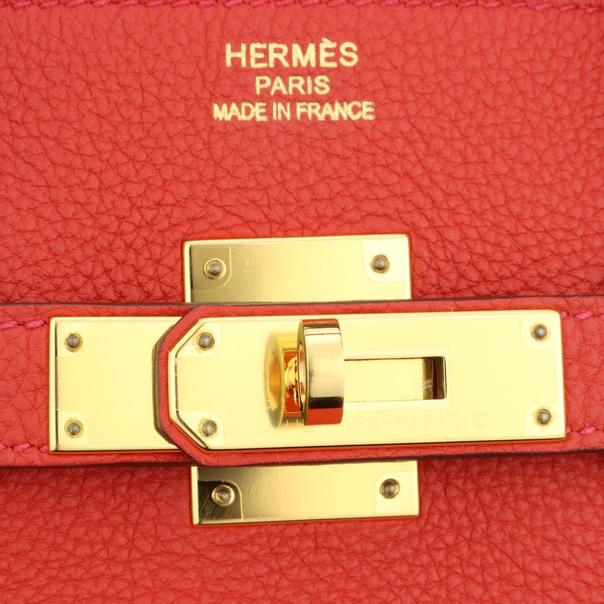 Hermès Birkin Bag 35cm Geranium Togo Leather with Gold Hardware Stamp A 2017 7