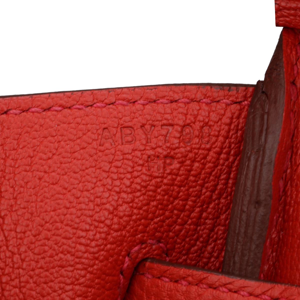 Hermès Birkin Bag 35cm Geranium Togo Leather with Gold Hardware Stamp A 2017 14