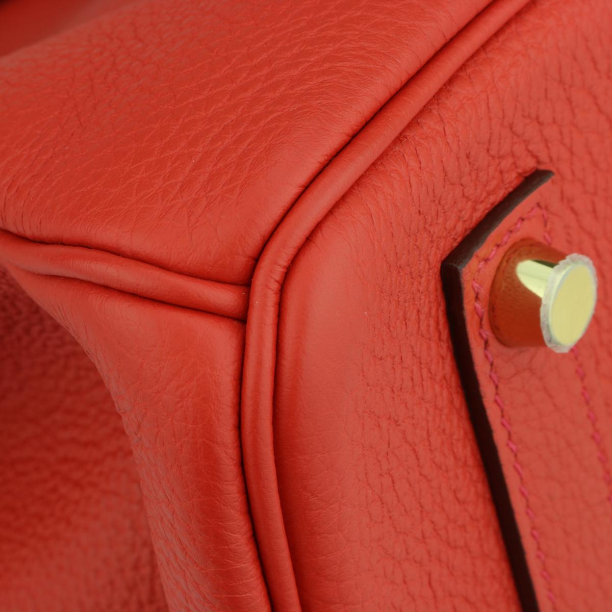 Hermès Birkin Bag 35cm Geranium Togo Leather with Gold Hardware Stamp A 2017 2