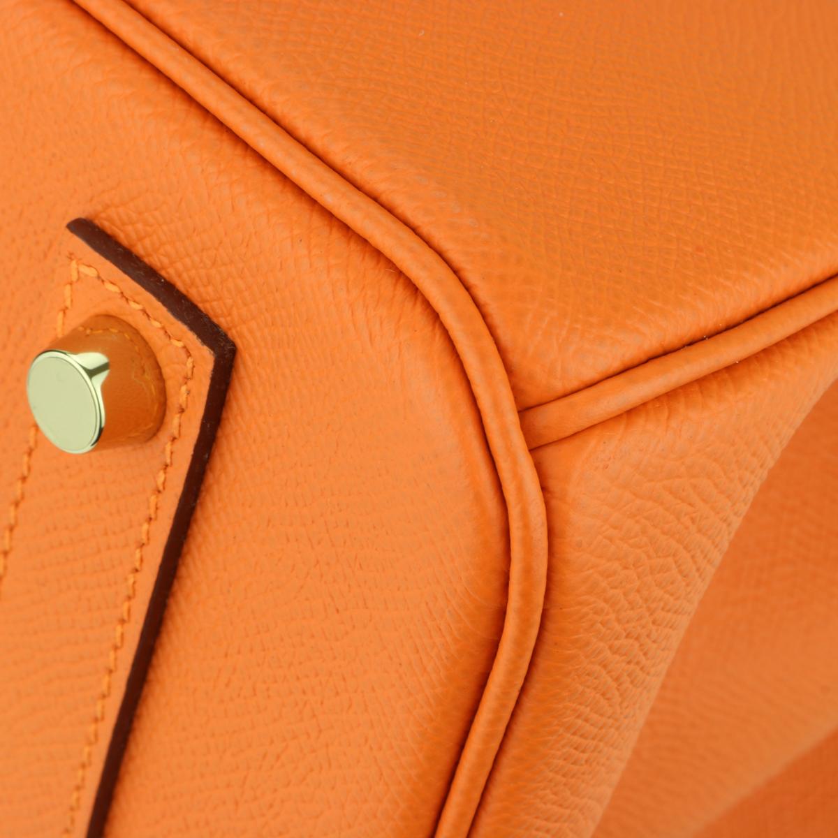 Hermès Birkin Bag 35cm Orange Epsom Leather with Gold Hardware Stamp Q 2013 3