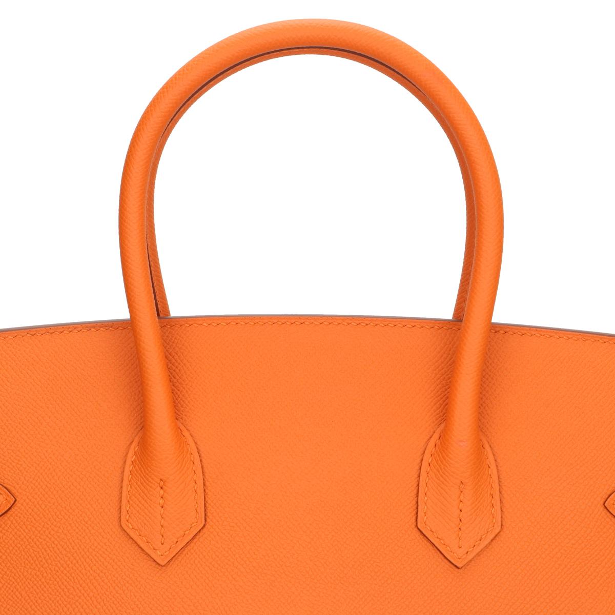 Hermès Birkin Bag 35cm Orange Epsom Leather with Gold Hardware Stamp Q 2013 6