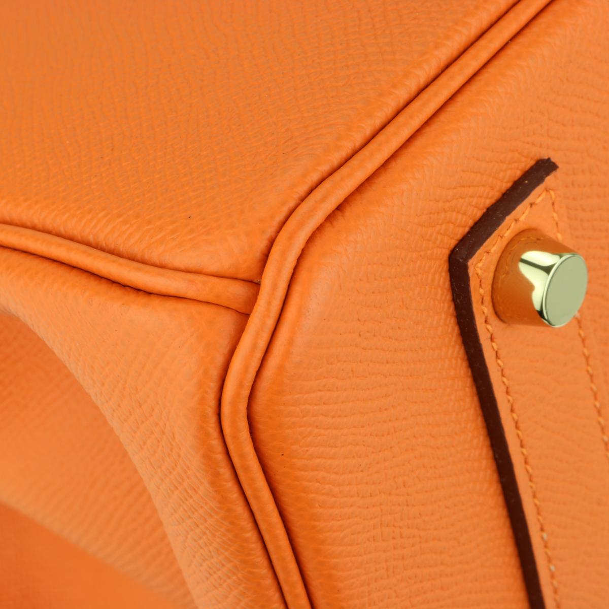 Hermès Birkin Bag 35cm Orange Epsom Leather with Gold Hardware Stamp Q 2013 2