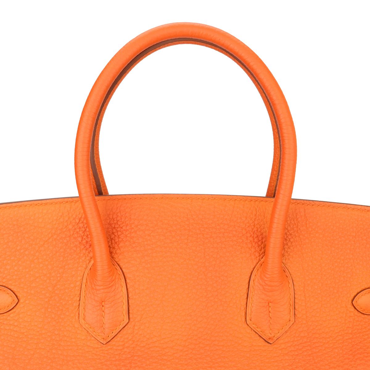 Hermès Birkin Bag 35cm Orange Togo Leather with Palladium Hardware Stamp M 2009 6