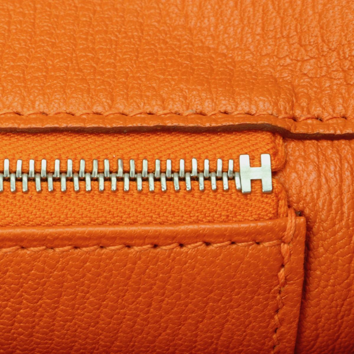 Hermès Birkin Bag 35cm Orange Togo Leather with Palladium Hardware Stamp M 2009 11
