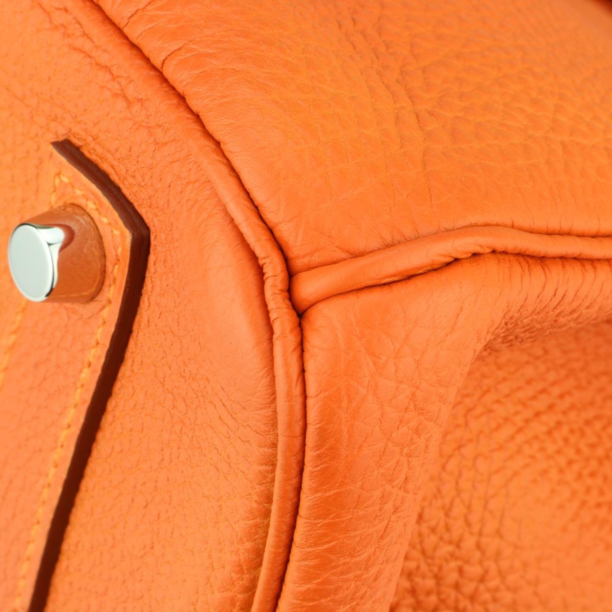 Hermès Birkin Bag 35cm Orange Togo Leather with Palladium Hardware Stamp M 2009 1