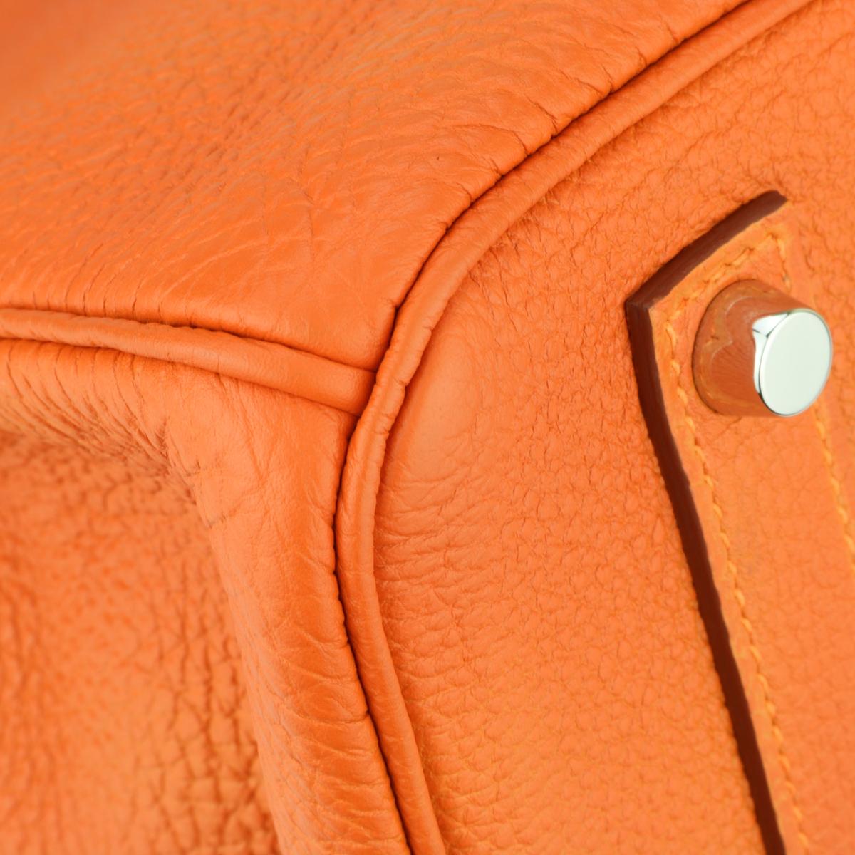 Hermès Birkin Bag 35cm Orange Togo Leather with Palladium Hardware Stamp M 2009 2