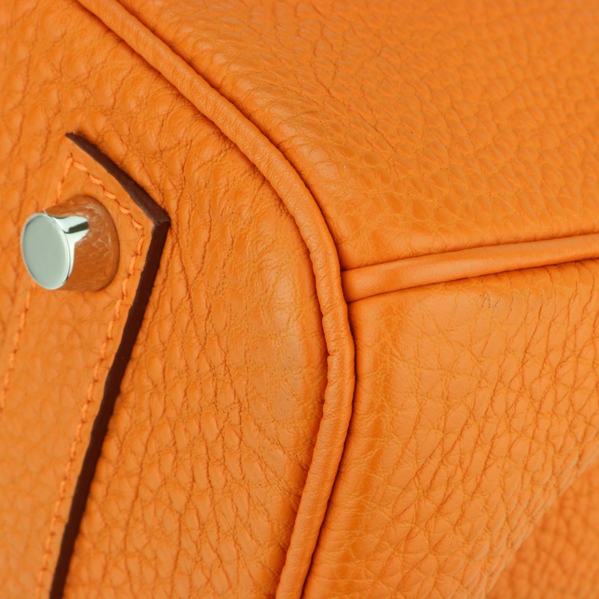 Hermès Birkin Bag 35cm Orange Togo Leather with Palladium Hardware Stamp N 2010 3