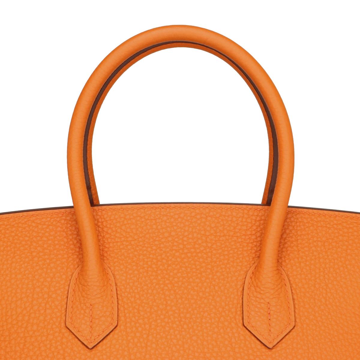 Hermès Birkin Bag 35cm Orange Togo Leather with Palladium Hardware Stamp N 2010 6