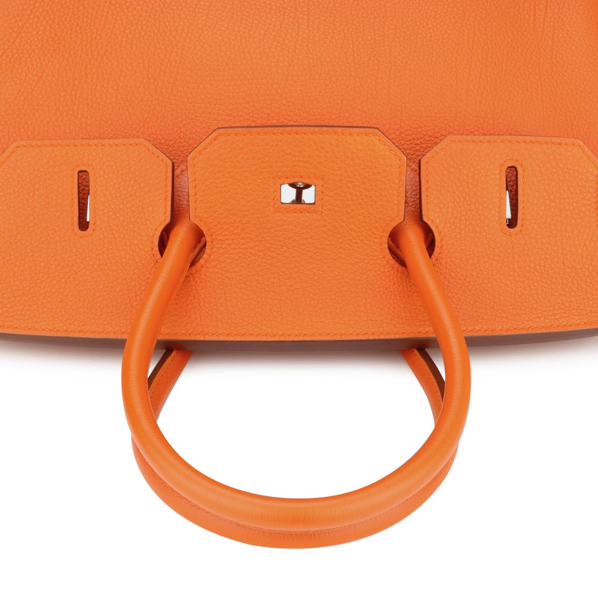 Hermès Birkin Bag 35cm Orange Togo Leather with Palladium Hardware Stamp N 2010 7