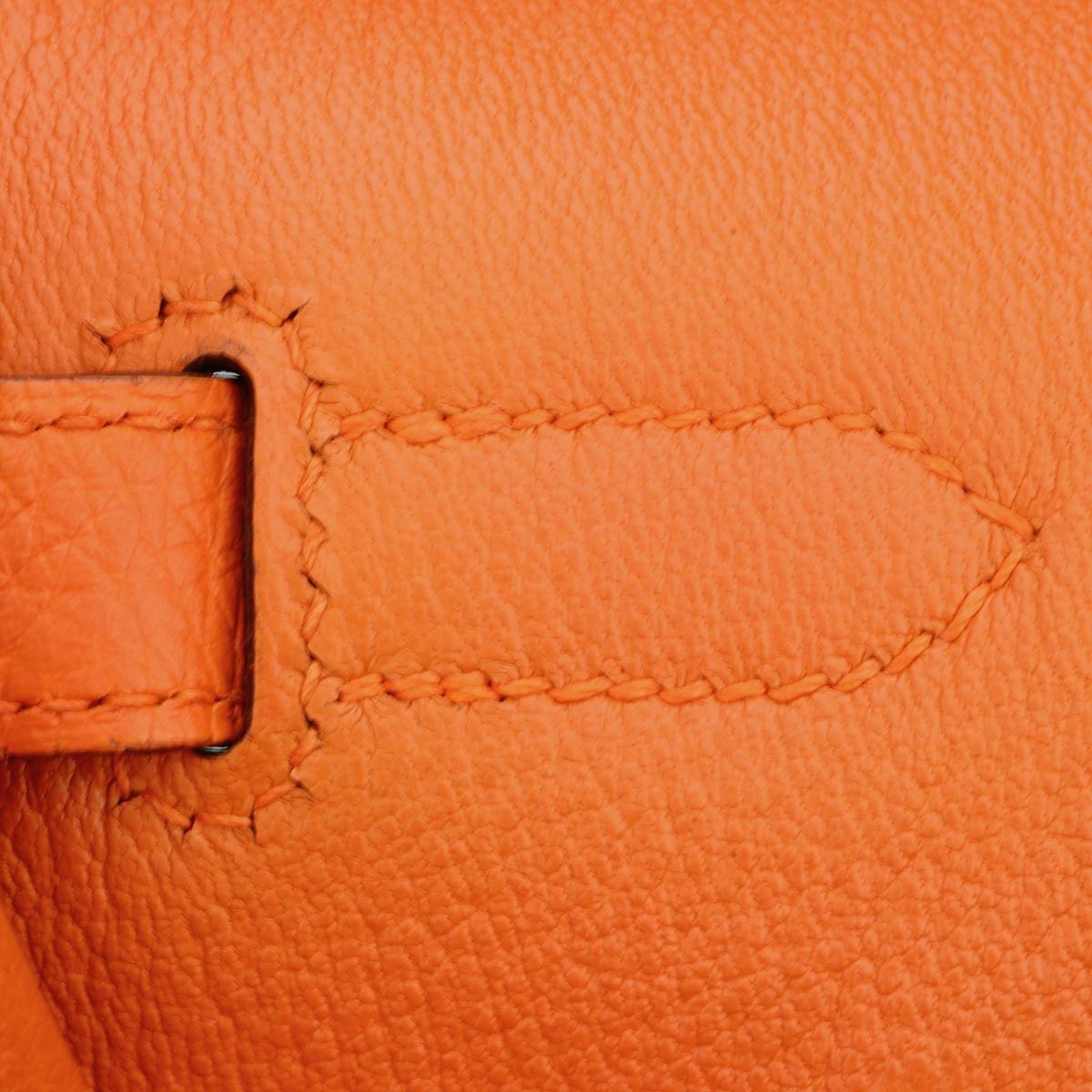 Hermès Birkin Bag 35cm Orange Togo Leather with Palladium Hardware Stamp N 2010 9