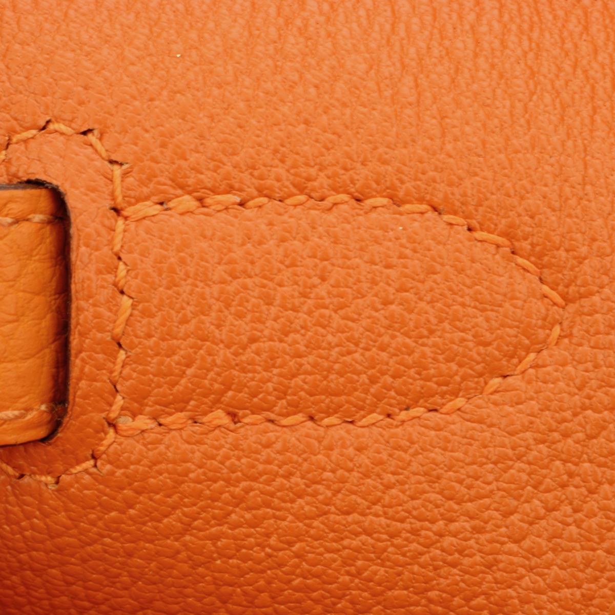 Hermès Birkin Bag 35cm Orange Togo Leather with Palladium Hardware Stamp N 2010 9