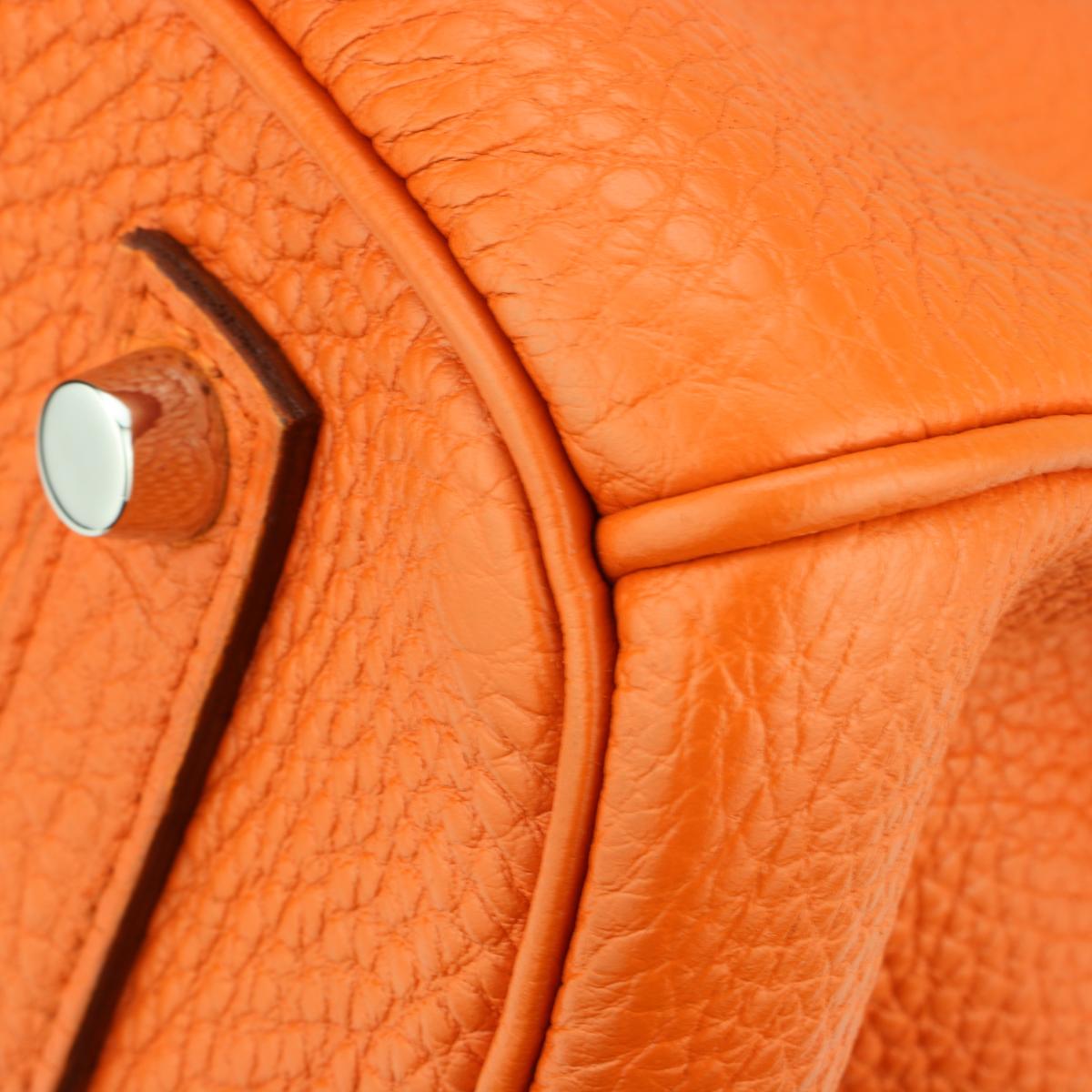 Hermès Birkin Bag 35cm Orange Togo Leather with Palladium Hardware Stamp N 2010 1