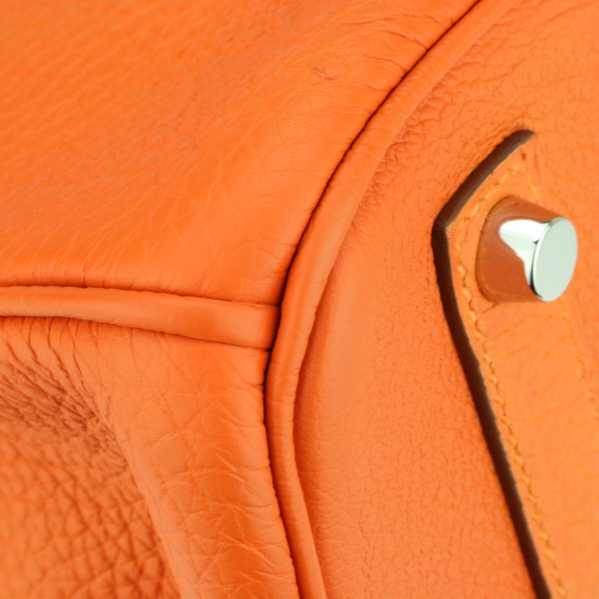 Hermès Birkin Bag 35cm Orange Togo Leather with Palladium Hardware Stamp N 2010 2