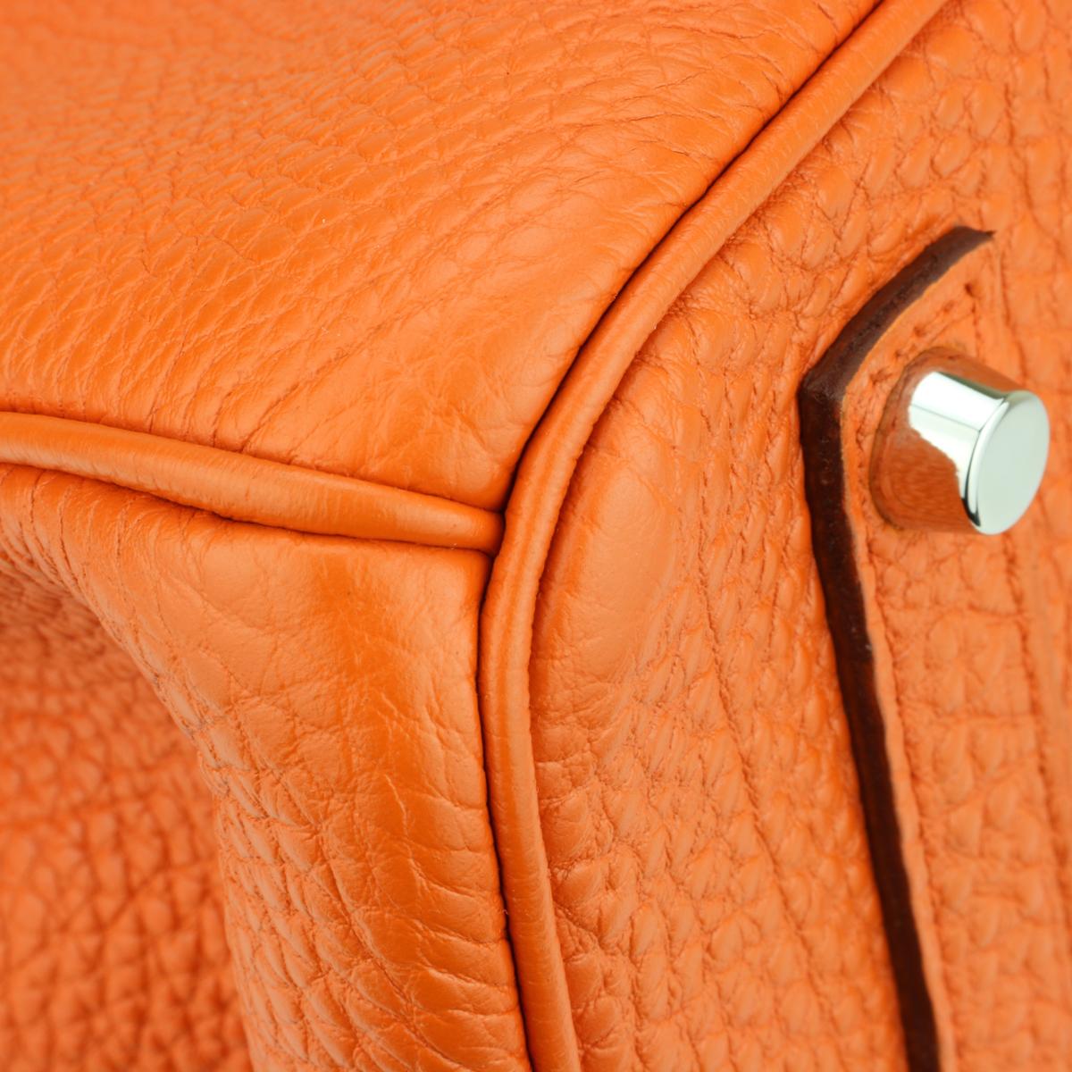 Hermès Birkin Bag 35cm Orange Togo Leather with Palladium Hardware Stamp N 2010 2