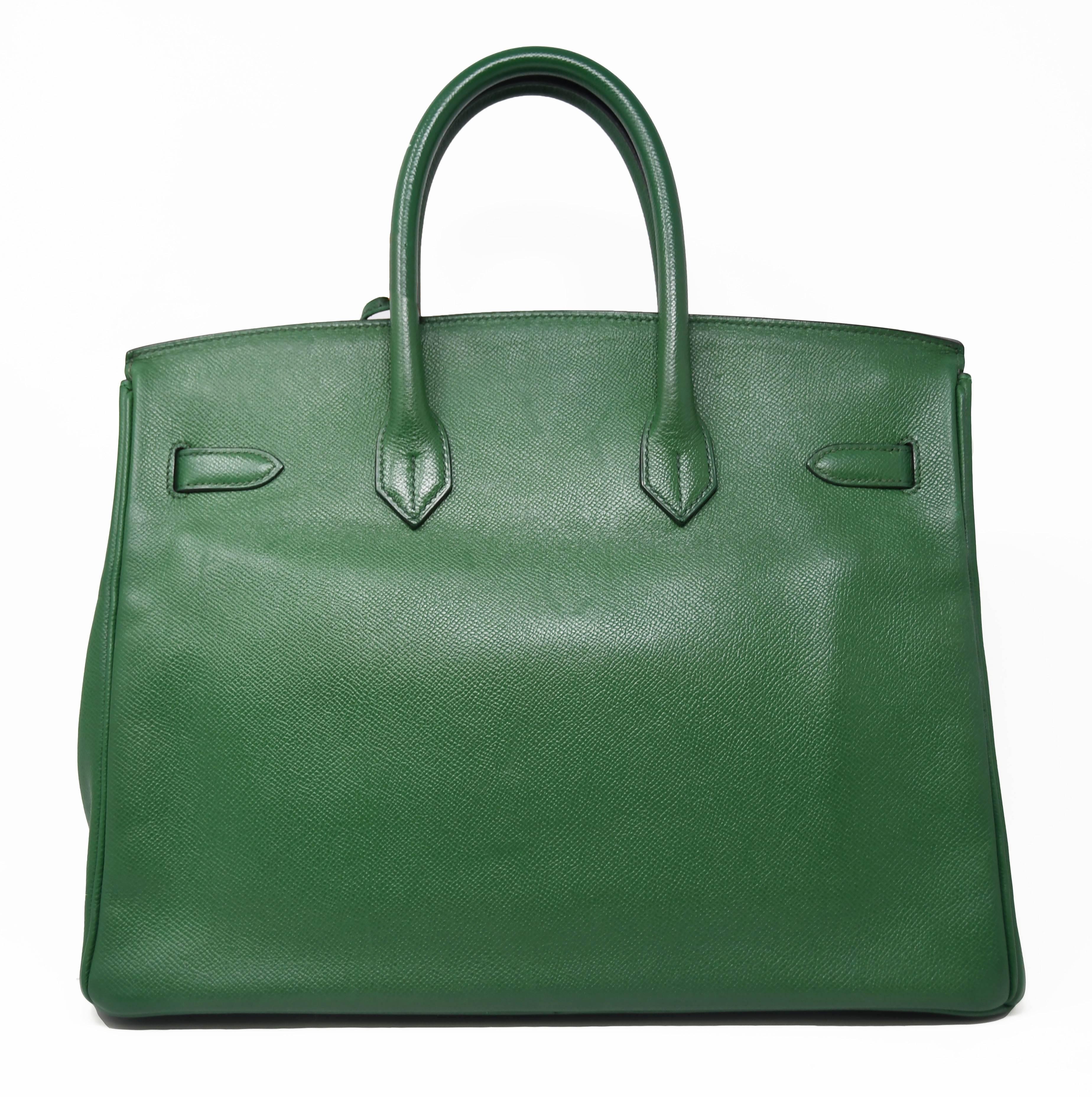 Gray Hermes Birkin Bag 35cm Pelouse Courchevel GHW For Sale