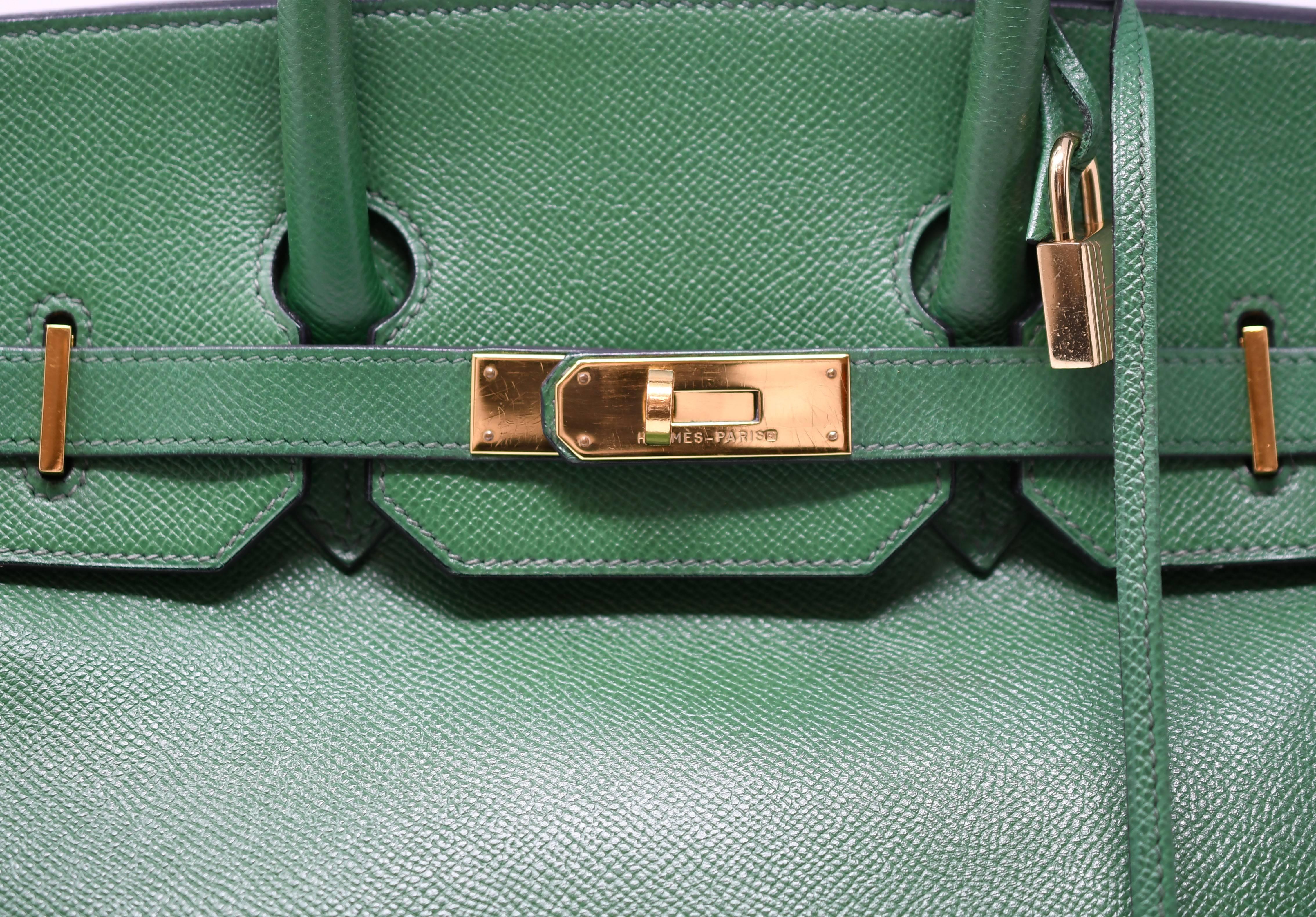 Women's Hermes Birkin Bag 35cm Pelouse Courchevel GHW For Sale