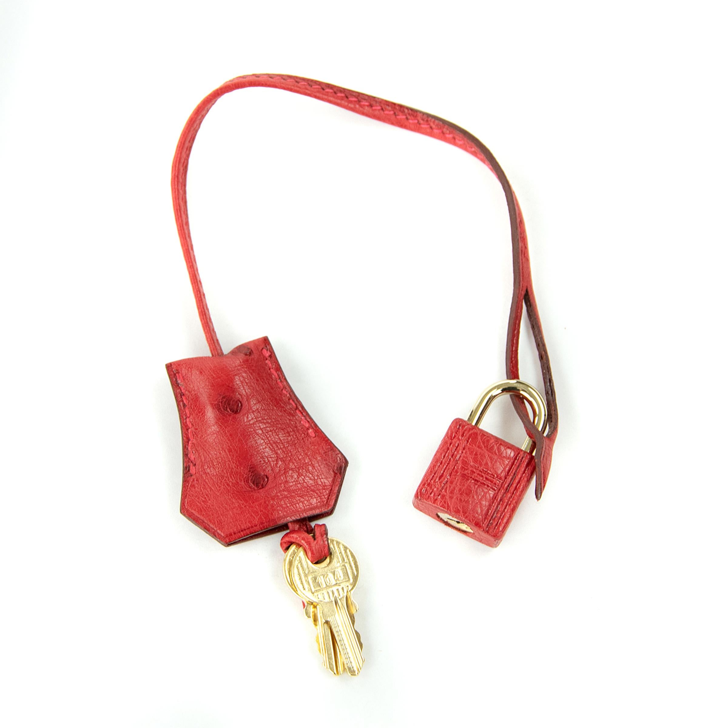 Hermes Birkin Bag 35cm Rouge VIF Ostrich GHW For Sale 2