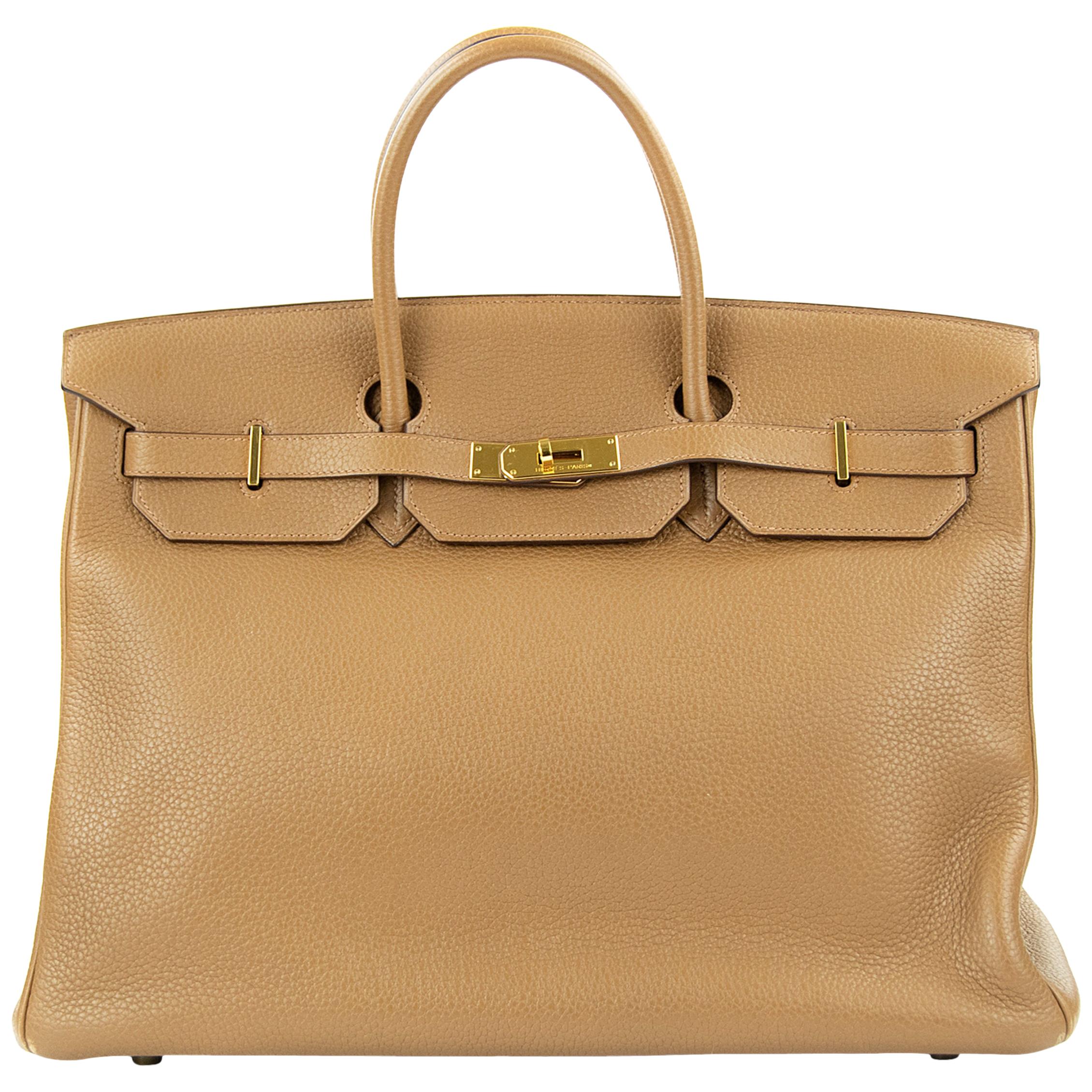 Hermes Birkin Bag 40cm Alezan GHW For Sale