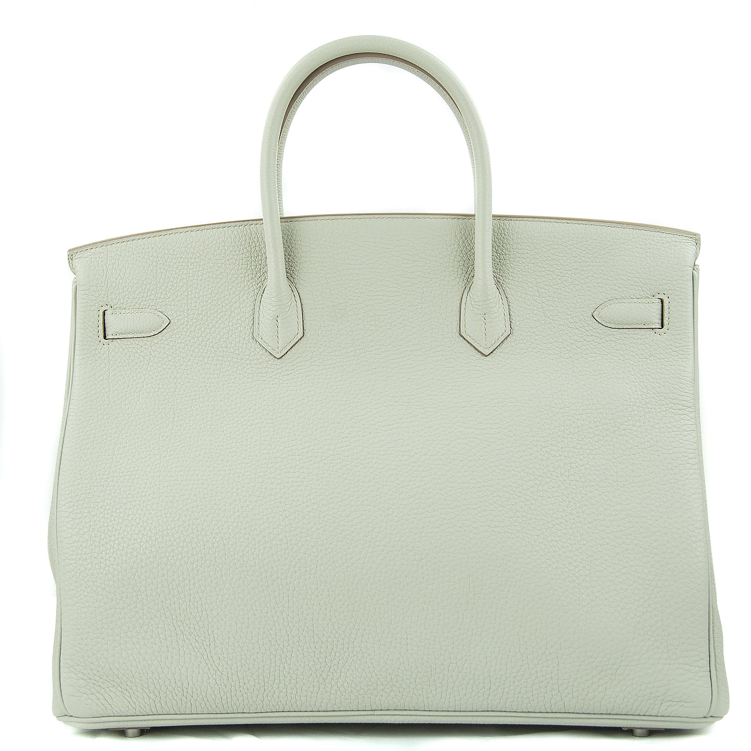 Hermes 40cm Birkin bag in Gris Mouette Togo. This iconic special order Hermes Birkin bag is timeless and chic. Fresh and crisp with palladium hardware.

    Condition: New or Never Used
    Made in France
    Bag Measures: 40cm (15.7