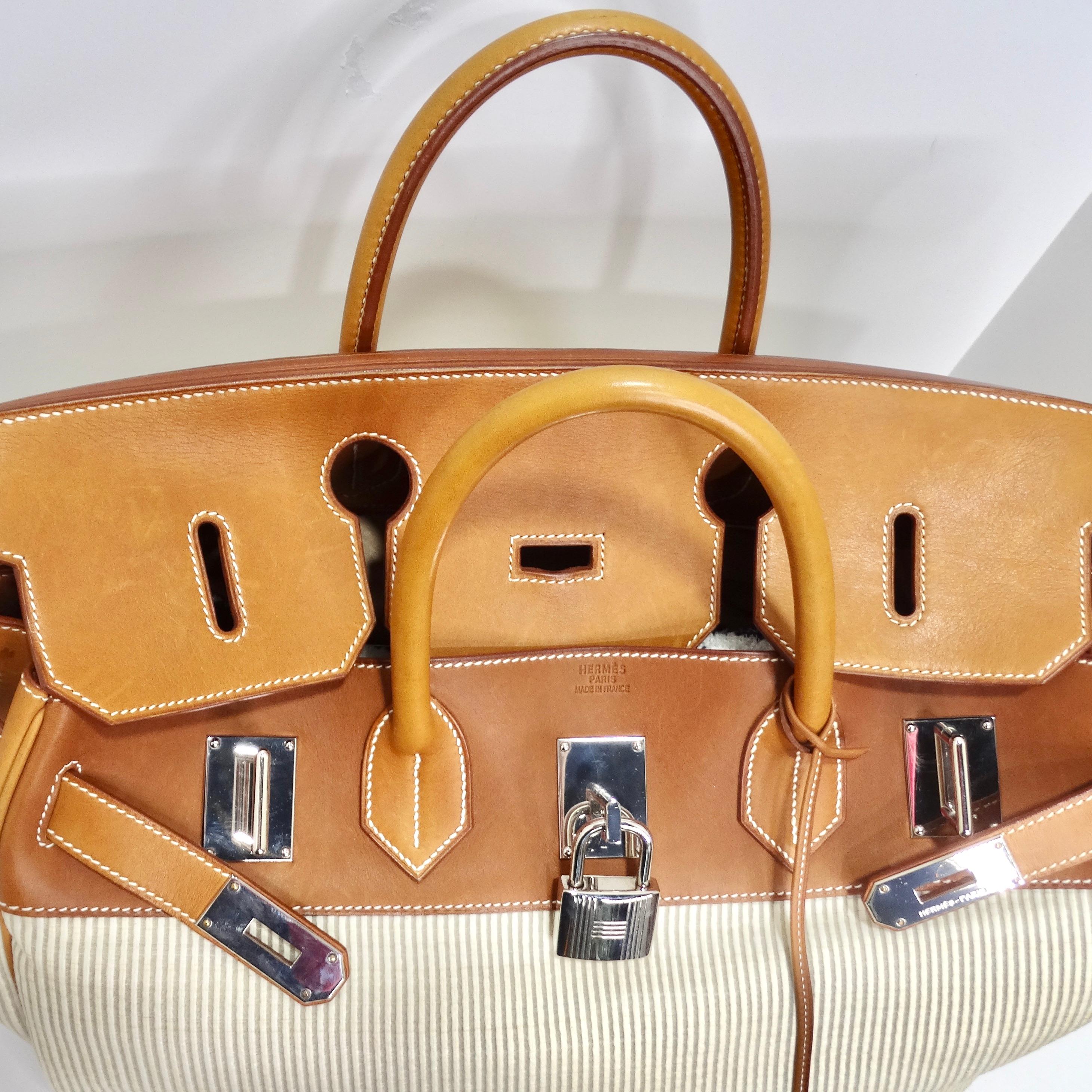Hermes Birkin Bag 50cm in Barenia Crinoline For Sale 2