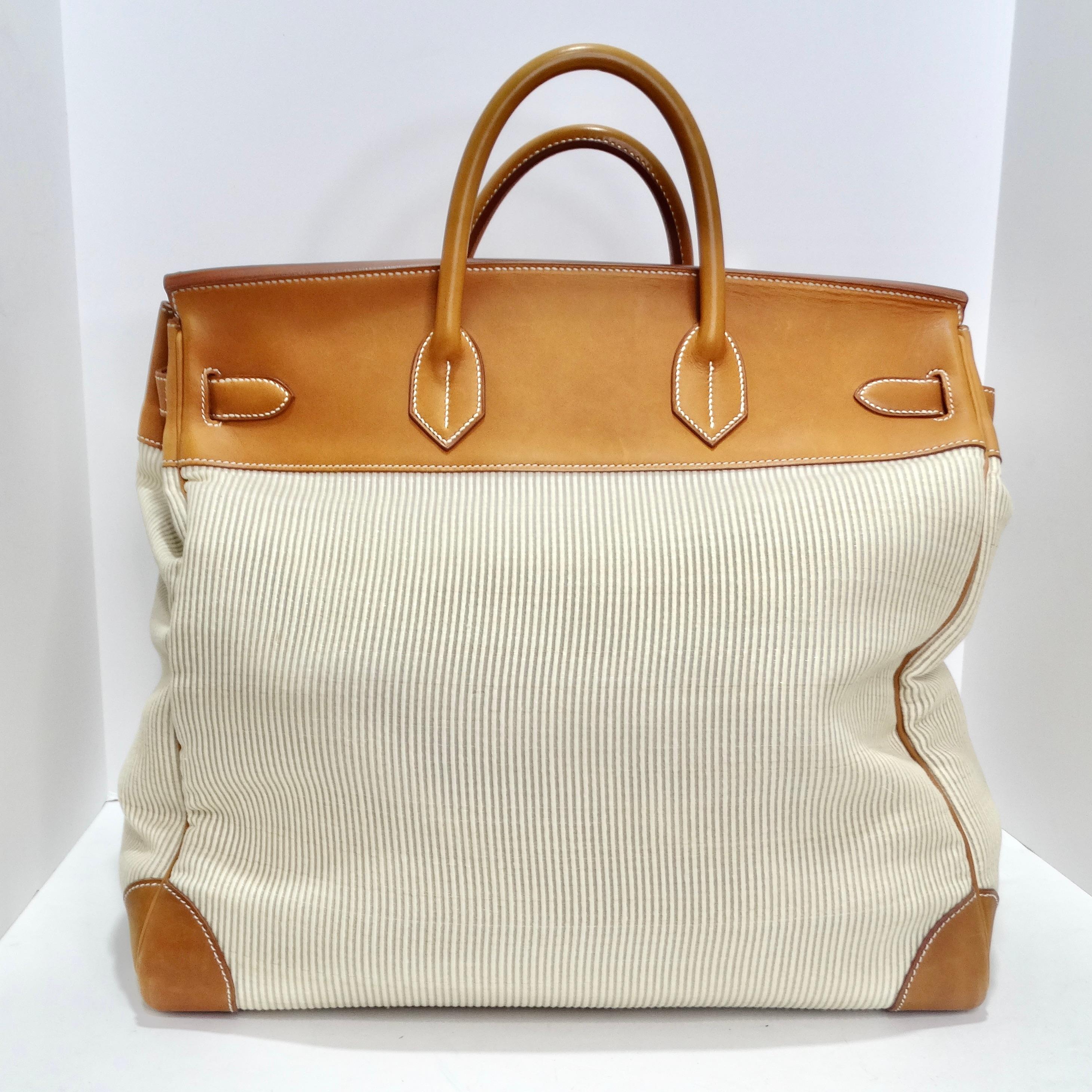 Hermes Birkin Bag 50cm in Barenia Crinoline For Sale 4