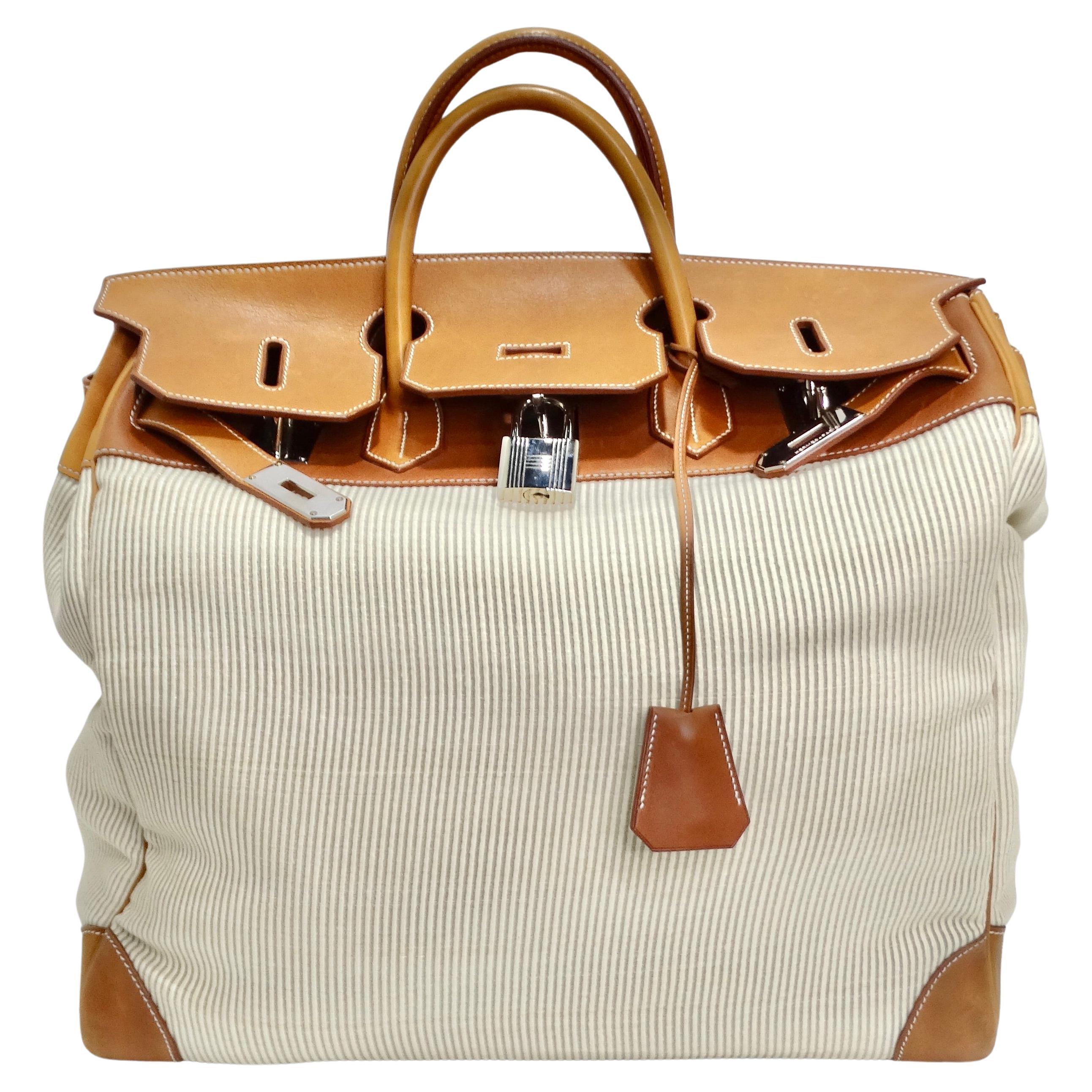 Hermes Birkin Bag 50cm in Barenia Crinoline For Sale