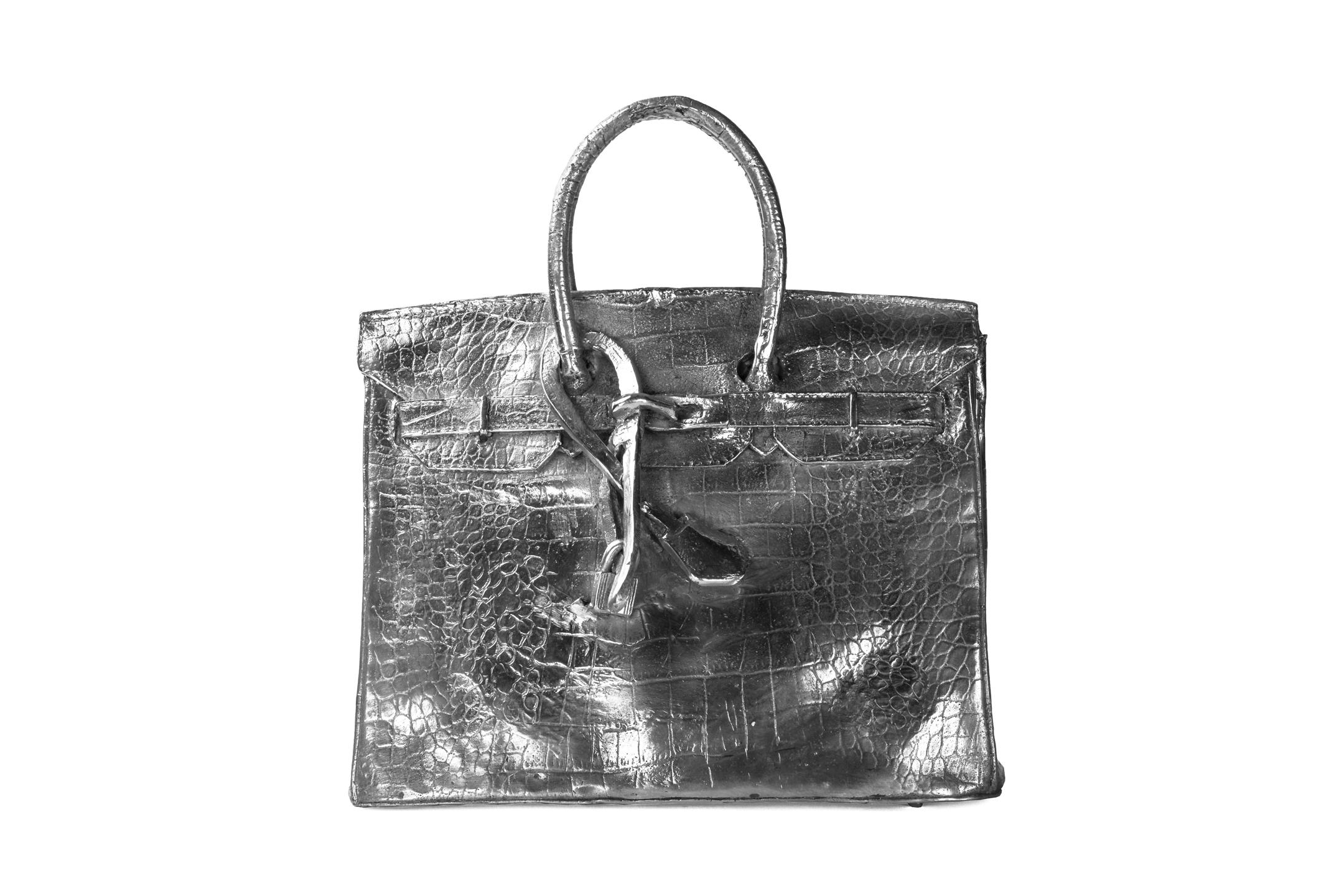 Hermes Birkin Bag Cast Aluminum Sculpture In Good Condition For Sale In New York, NY