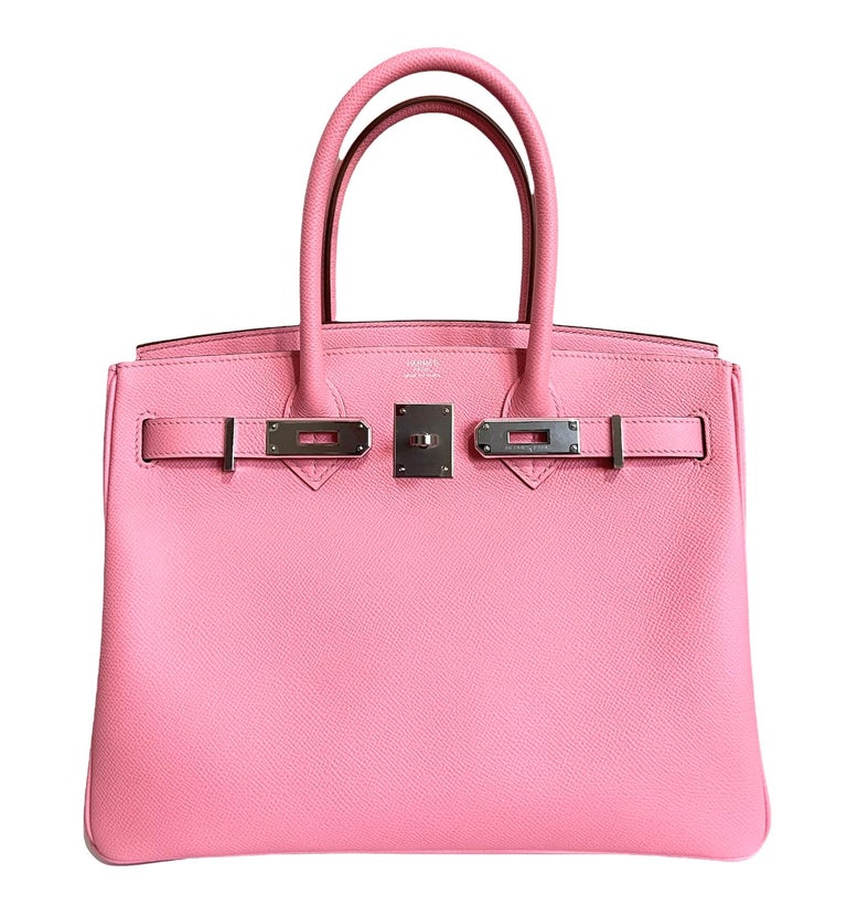 Hermes Birkin Bag Handbag 30 Rose Confetti Pink Epsom Leather Palladium ...