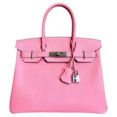 Hermes Birkin Bag Handbag 30 Rose Confetti Pink Epsom Leather Palladium 2021