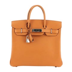Hermes Birkin Bag Orange H Epsom with Palladium Hardware 28