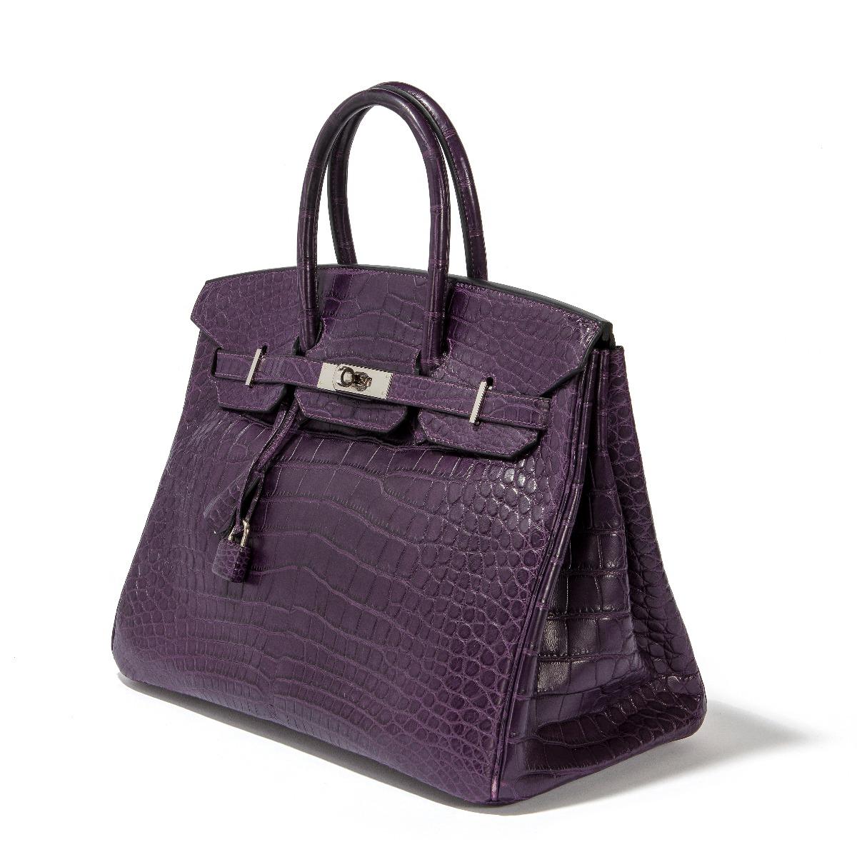 Hermès Birkin Bag Porosus 35 In Good Condition For Sale In London, GB