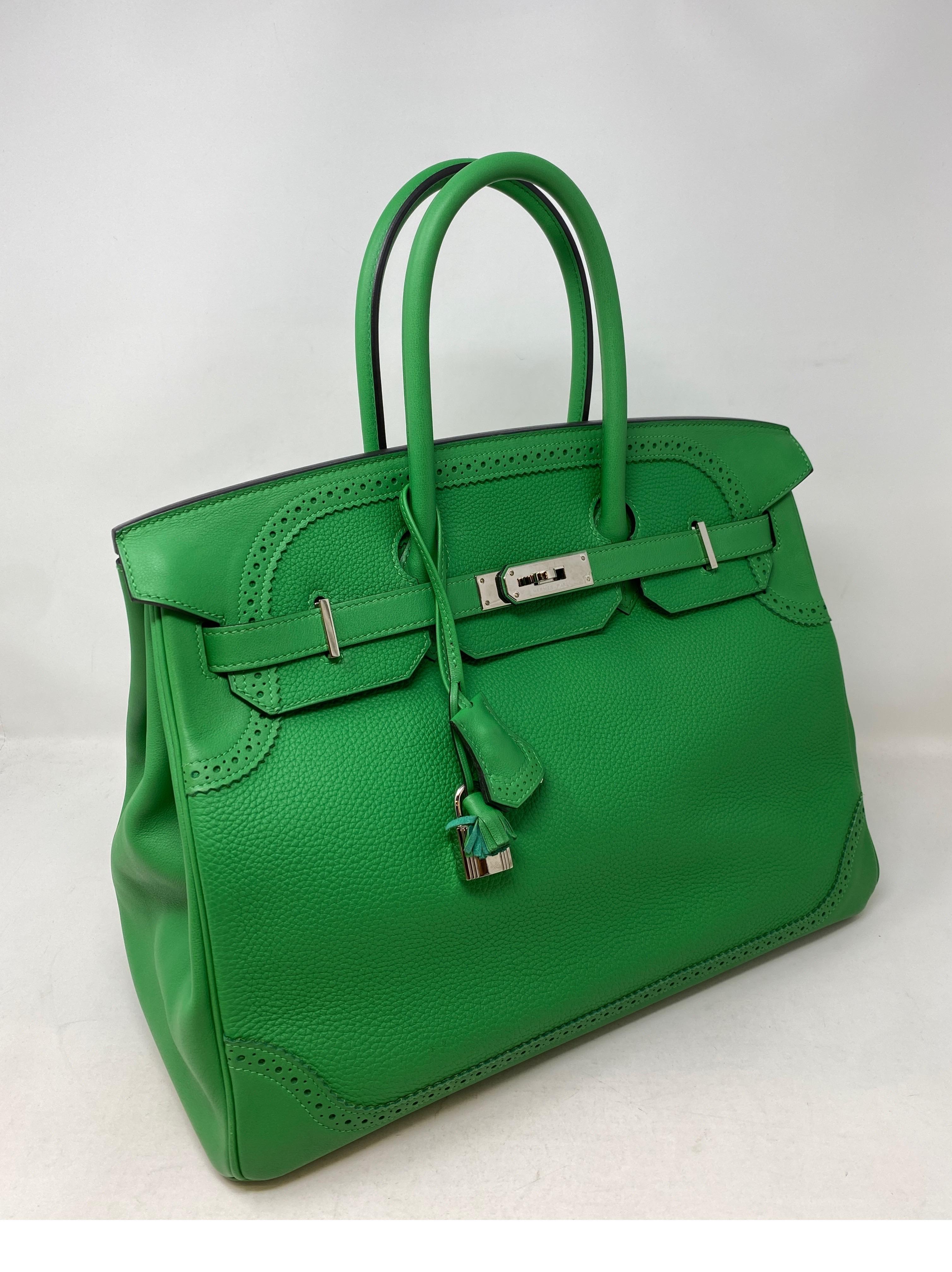 Hermes Birkin Bamboo Ghillies 35 Bag 9