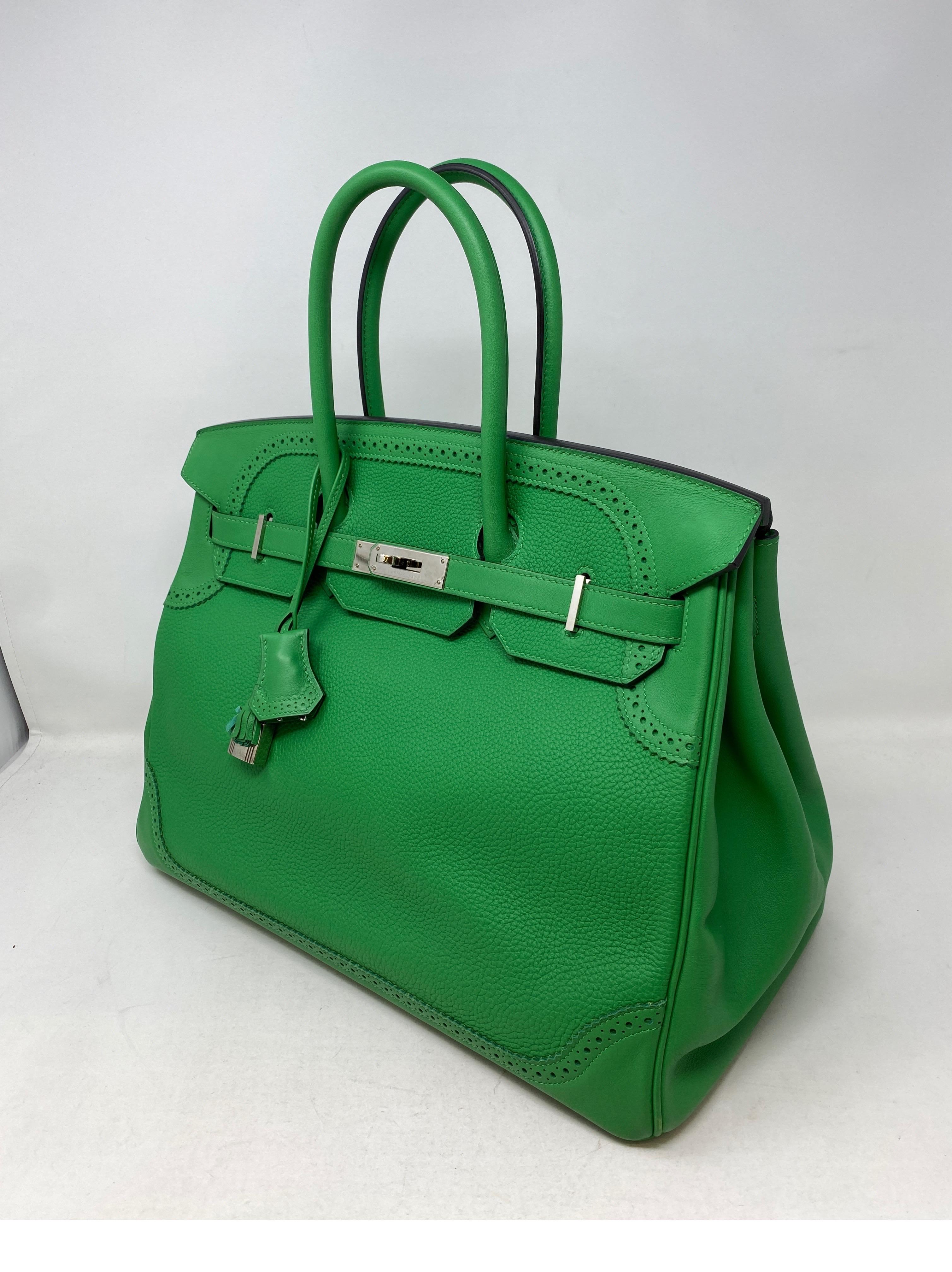 Hermes Birkin Bamboo Ghillies 35 Bag 10