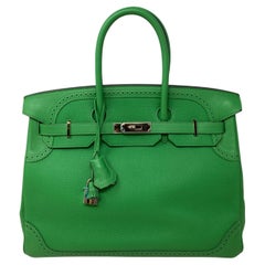 Hermes Birkin Bamboo Ghillies 35 Bag