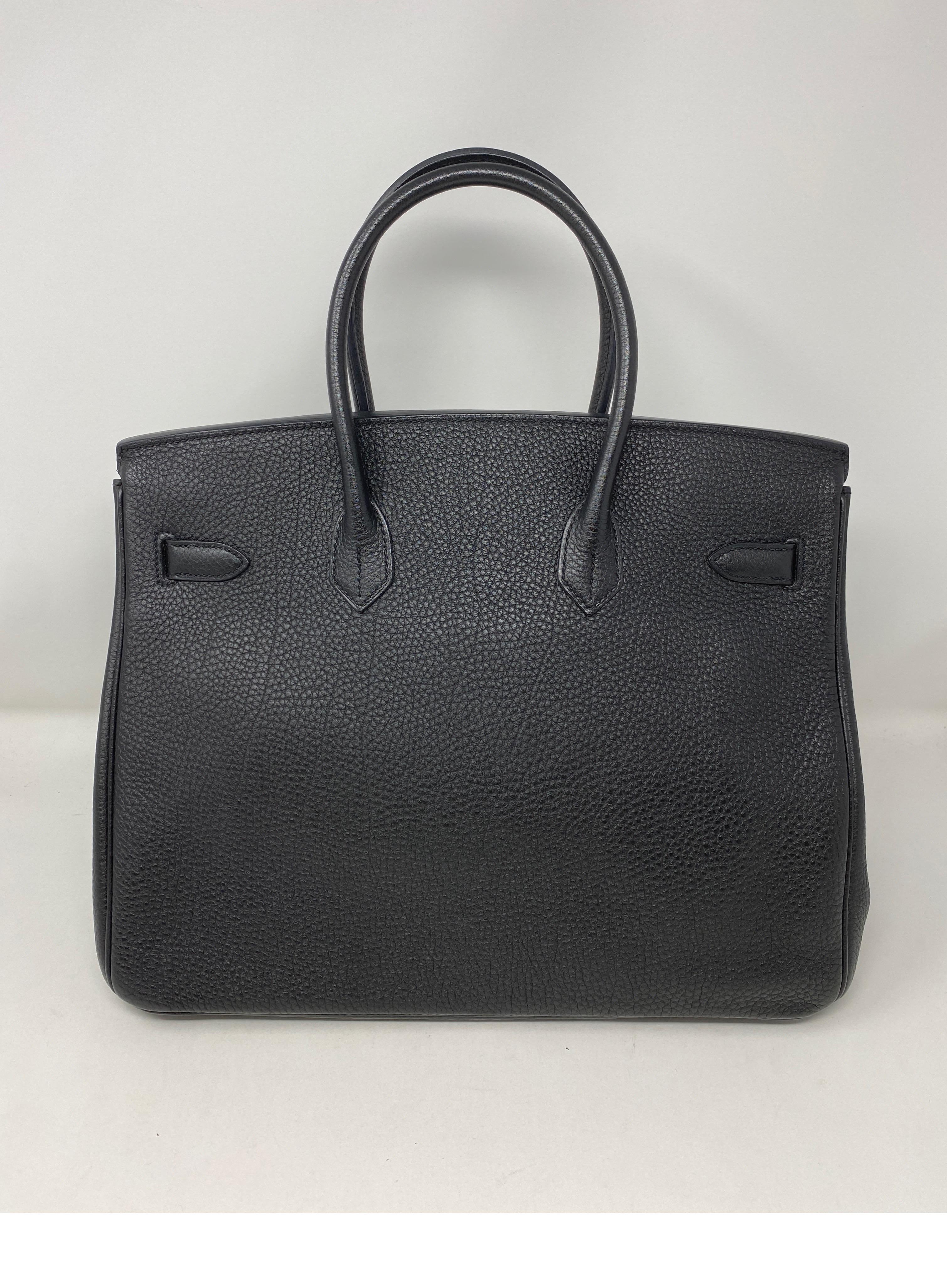 Hermes Birkin Black 35 Bag In Excellent Condition In Athens, GA