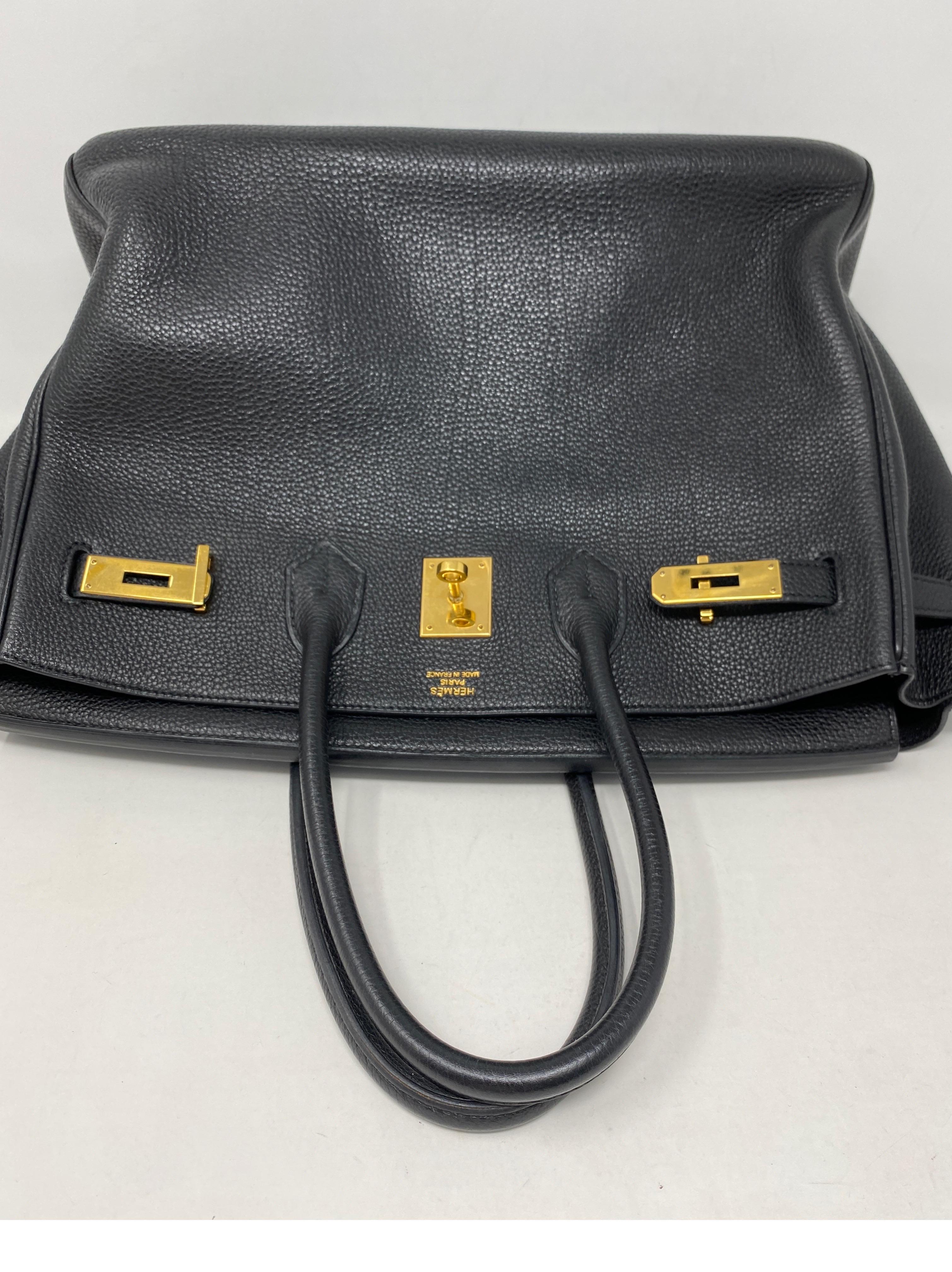 Hermes Birkin Black 35 Gold Hardware Bag 10