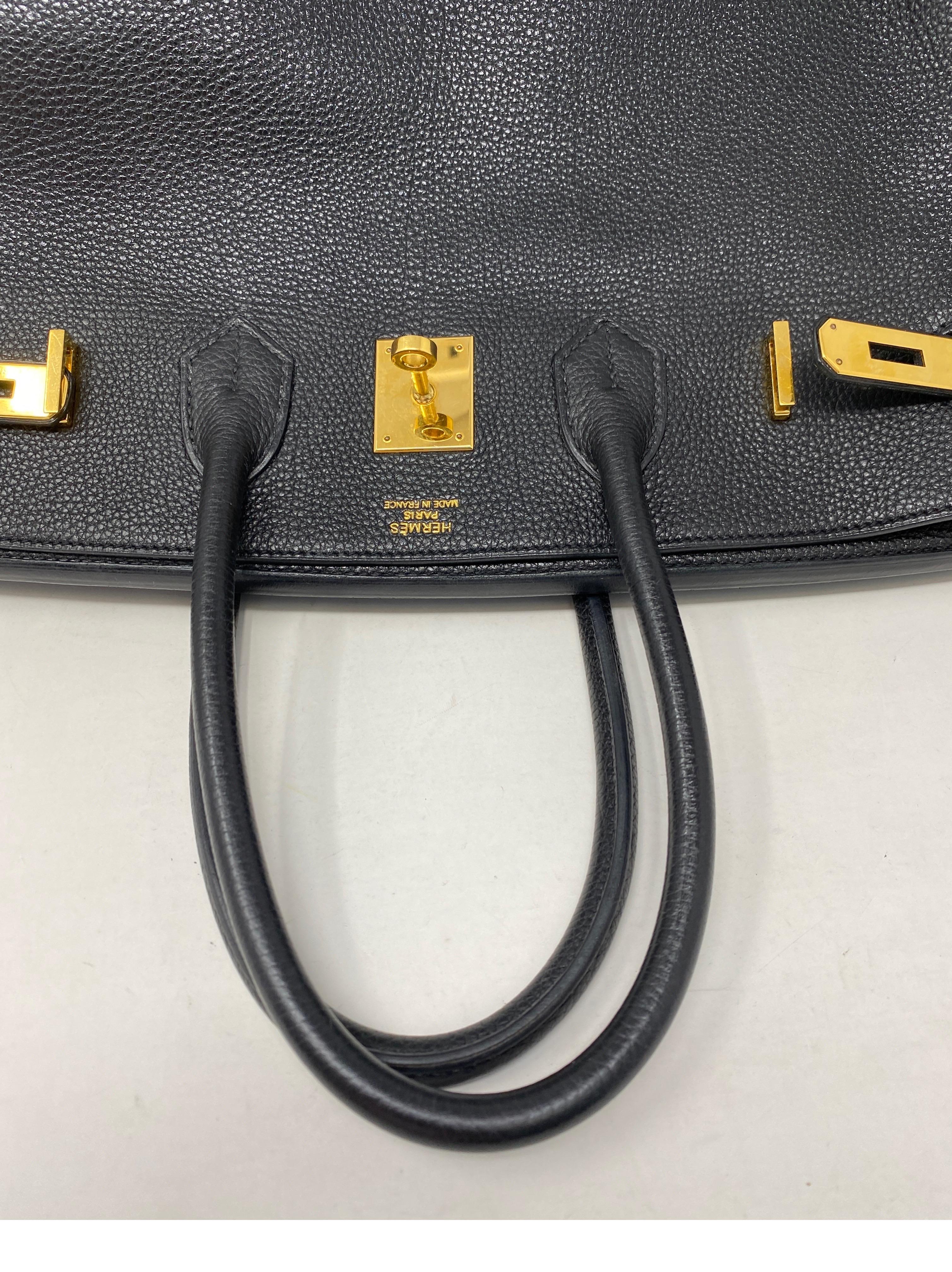 Hermes Birkin Black 35 Gold Hardware Bag 12